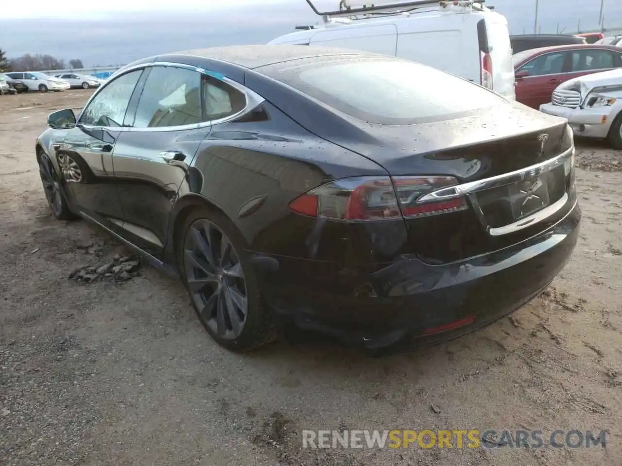 3 Photograph of a damaged car 5YJSA1E29MF421695 TESLA MODEL S 2021