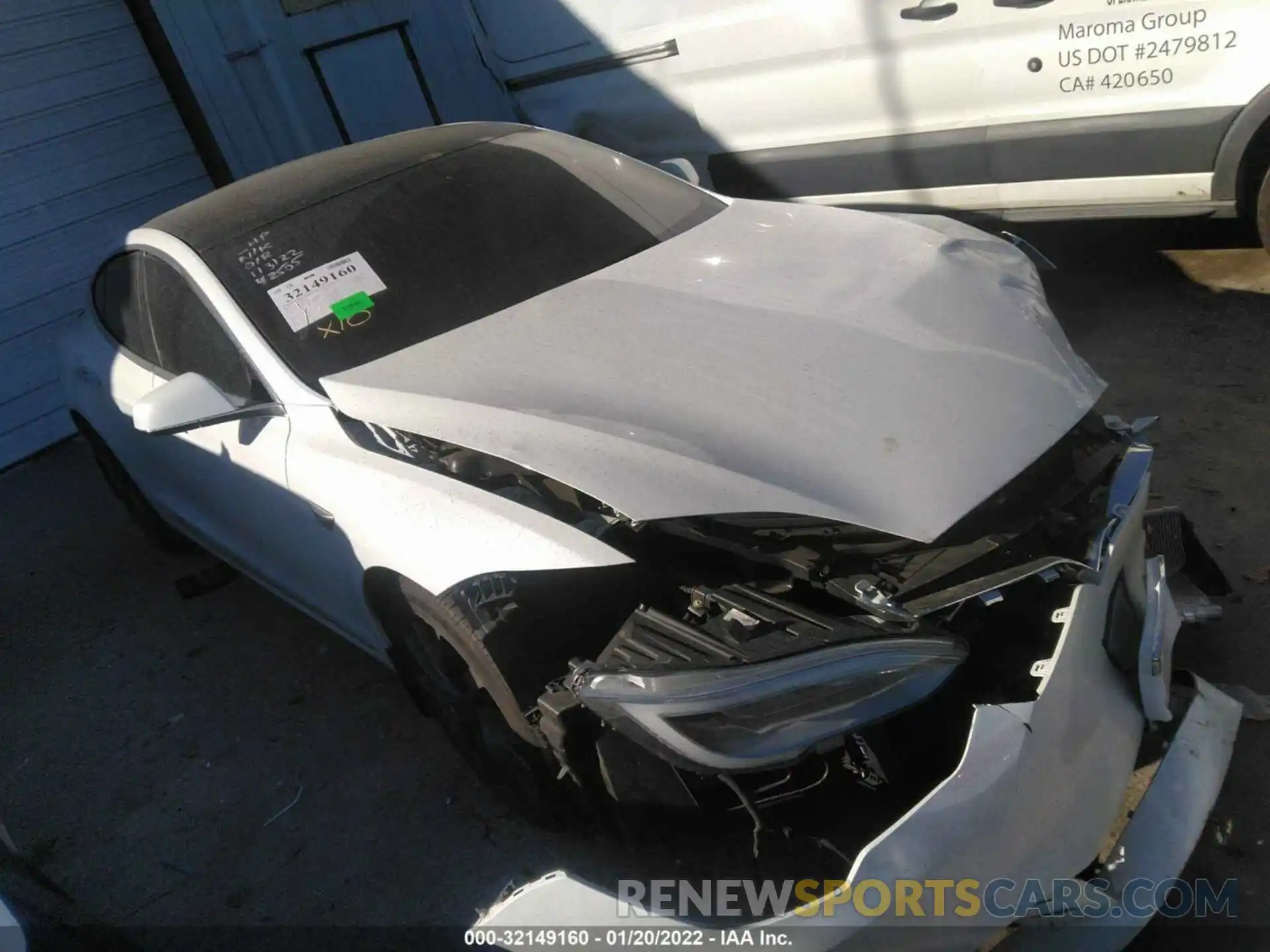 1 Photograph of a damaged car 5YJSA1E29MF427500 TESLA MODEL S 2021