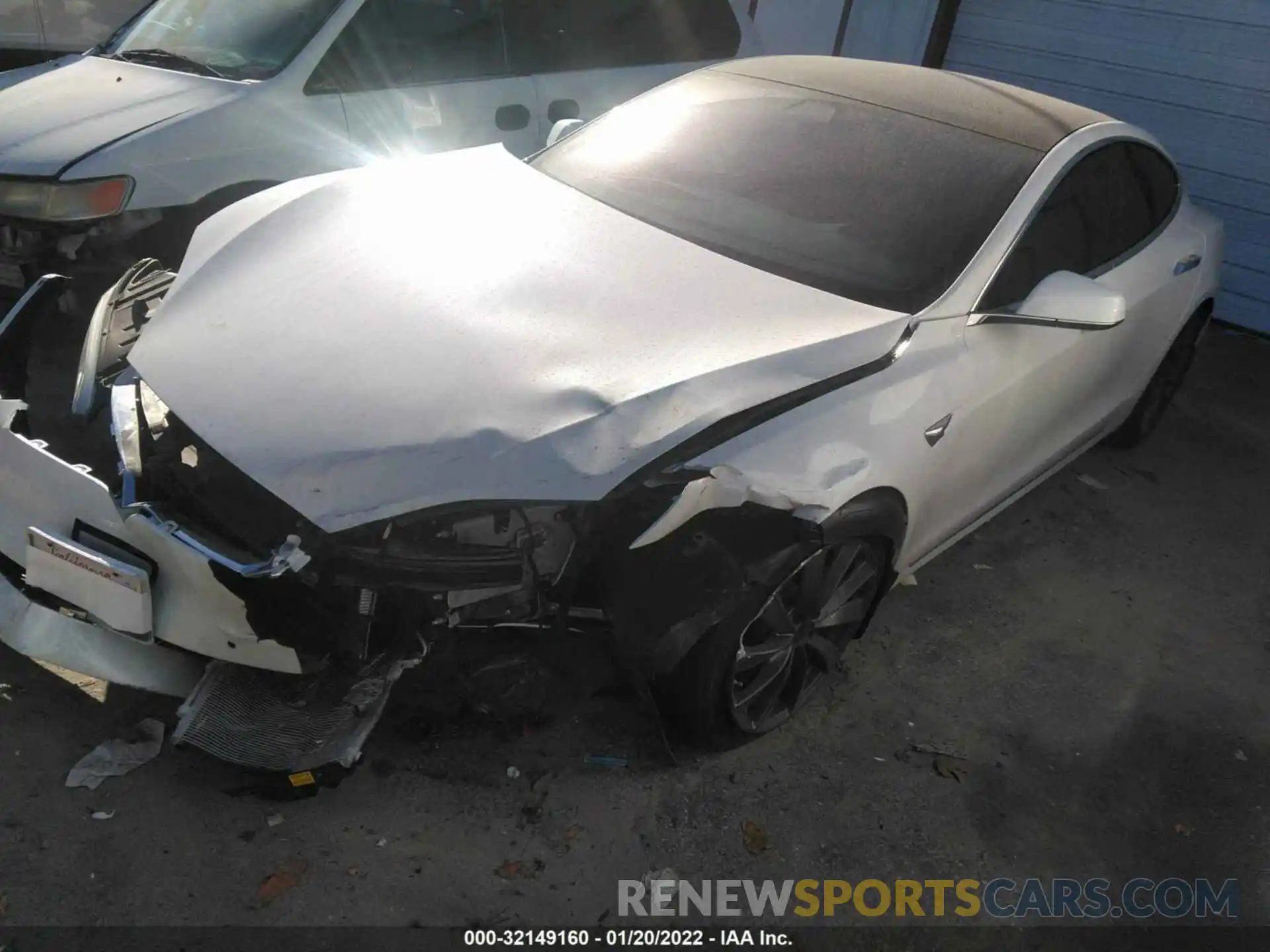 2 Photograph of a damaged car 5YJSA1E29MF427500 TESLA MODEL S 2021