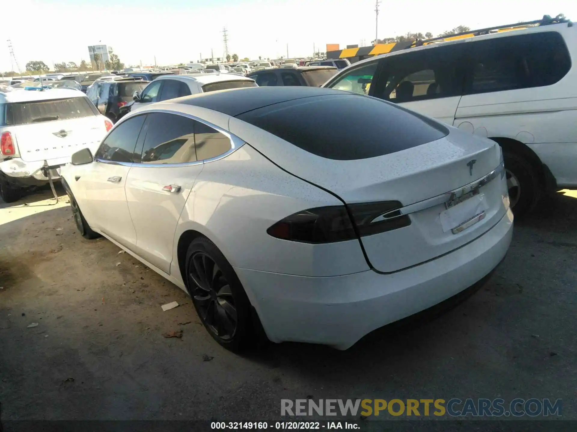 3 Photograph of a damaged car 5YJSA1E29MF427500 TESLA MODEL S 2021