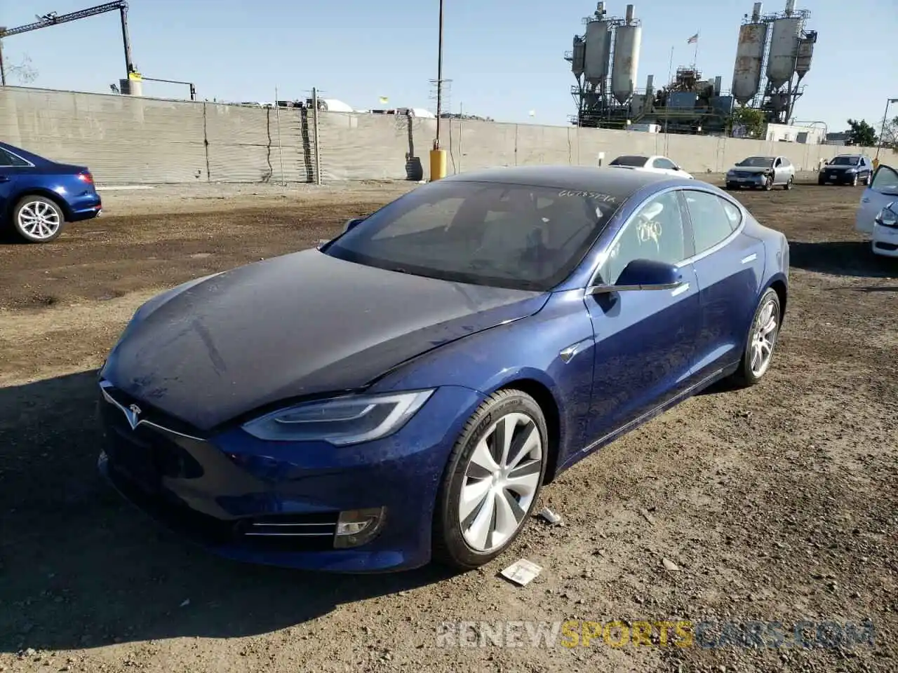 2 Photograph of a damaged car 5YJSA1E41MF424298 TESLA MODEL S 2021