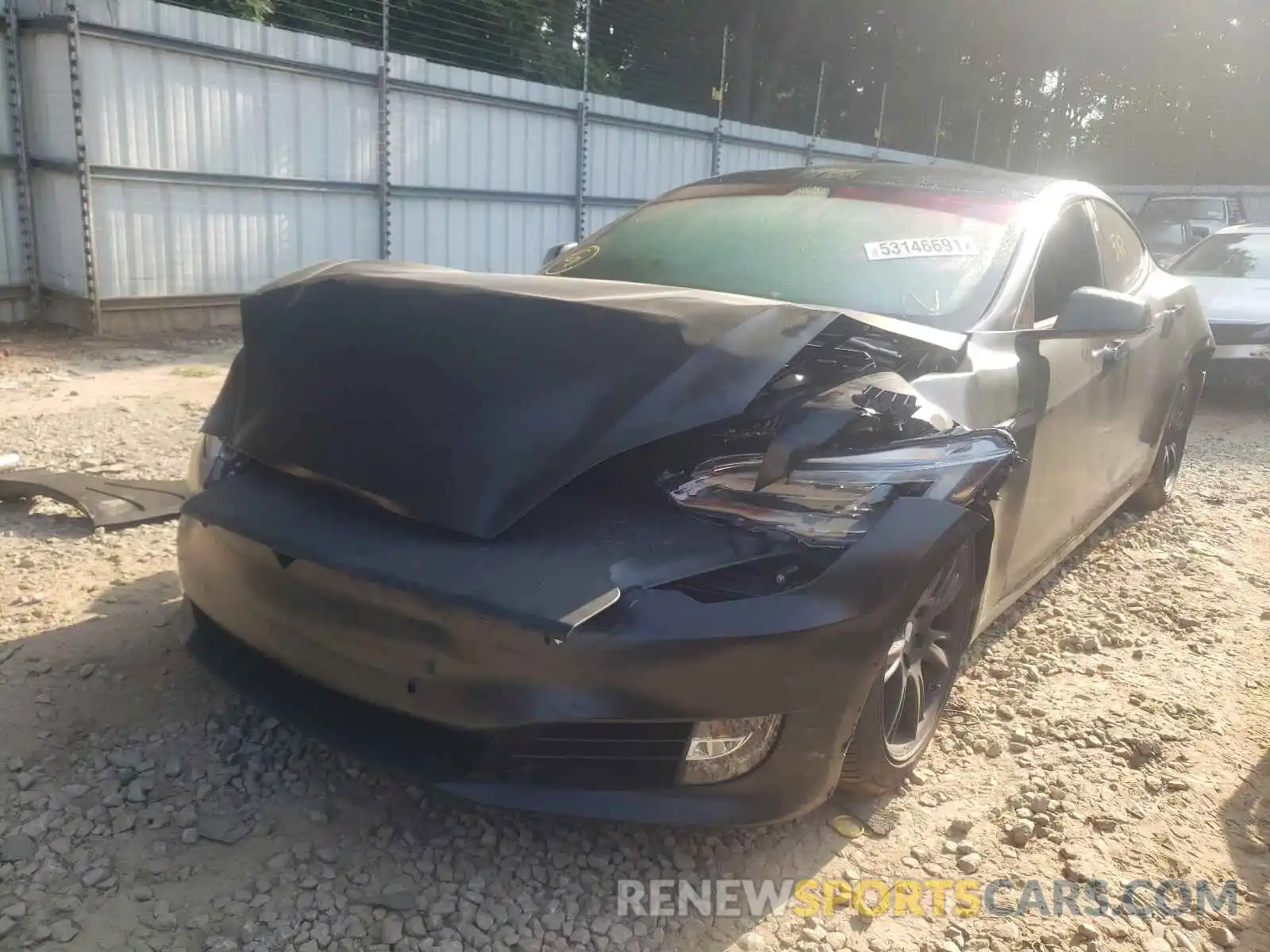 2 Photograph of a damaged car 5YJSA1E47MF424306 TESLA MODEL S 2021