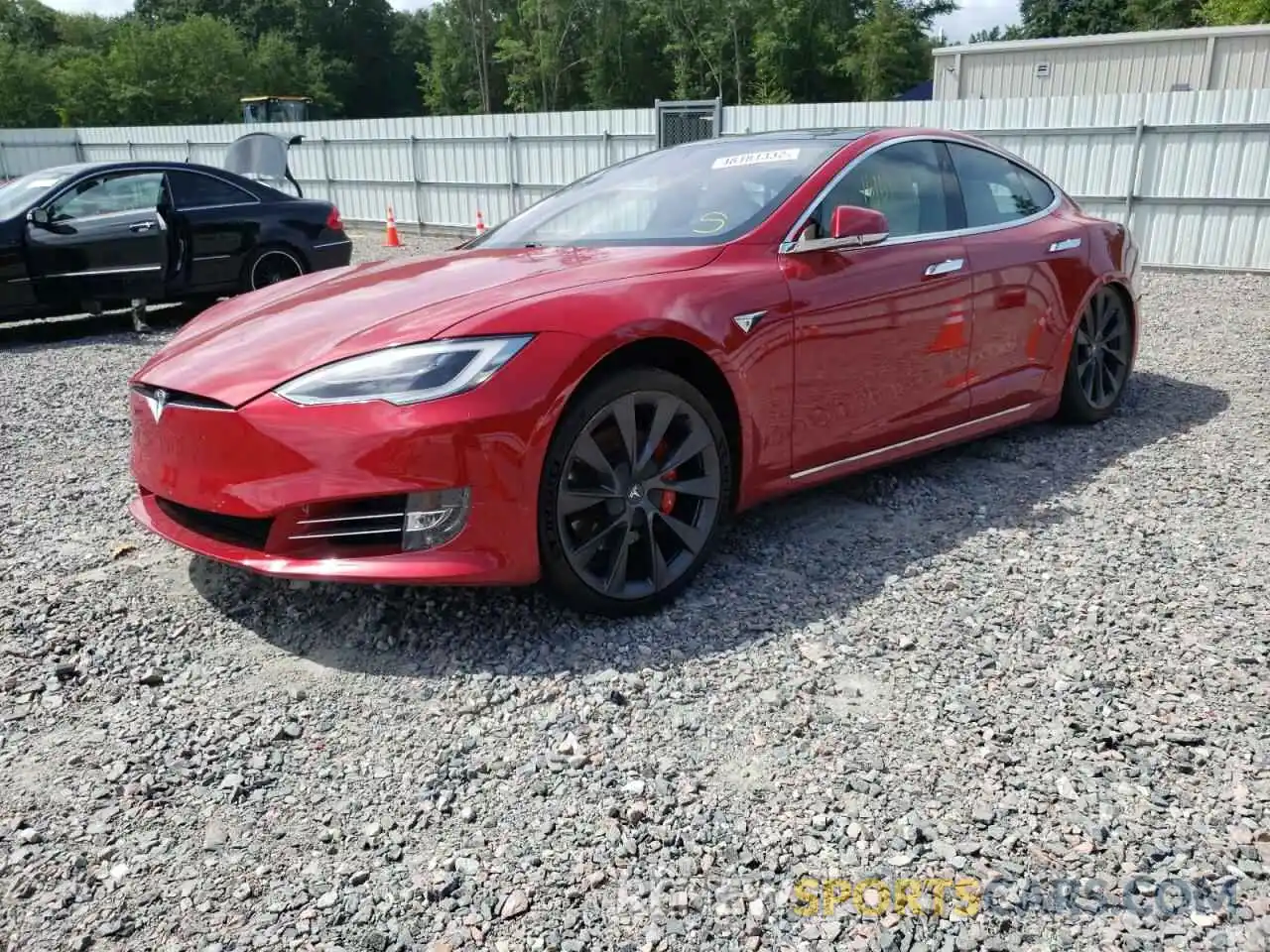 2 Photograph of a damaged car 5YJSA1E48MF418773 TESLA MODEL S 2021