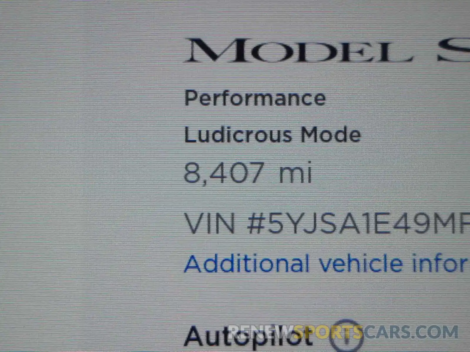 8 Фотография поврежденного автомобиля 5YJSA1E49MF418328 TESLA MODEL S 2021