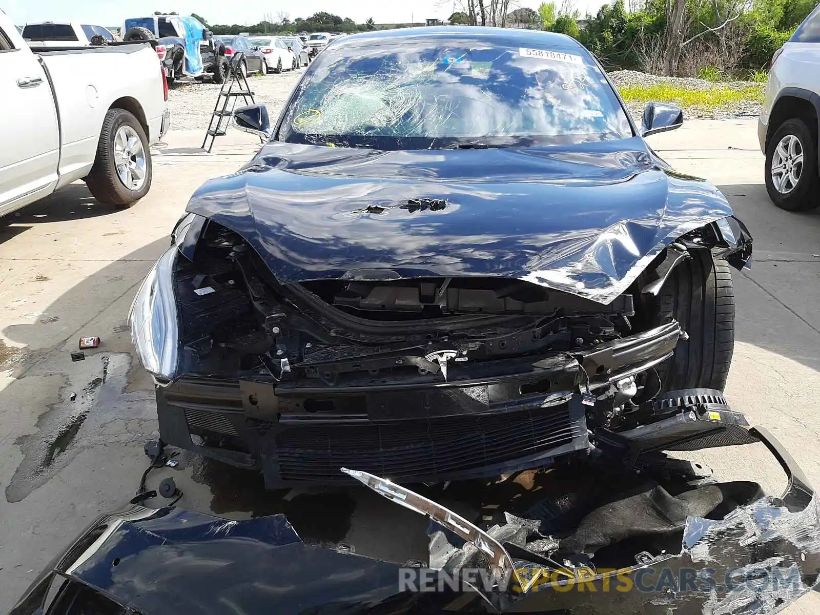 9 Photograph of a damaged car 5YJSA1E49MF418328 TESLA MODEL S 2021