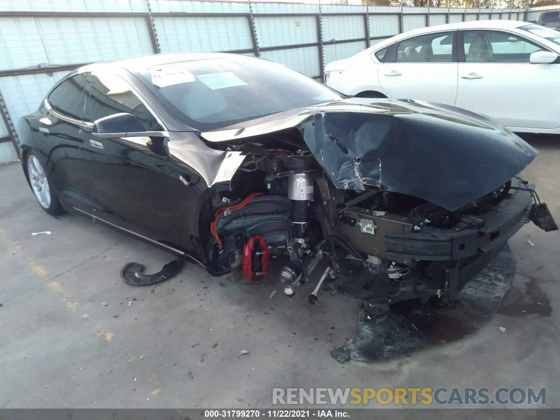 1 Photograph of a damaged car 5YJSA1E4XMF426891 TESLA MODEL S 2021