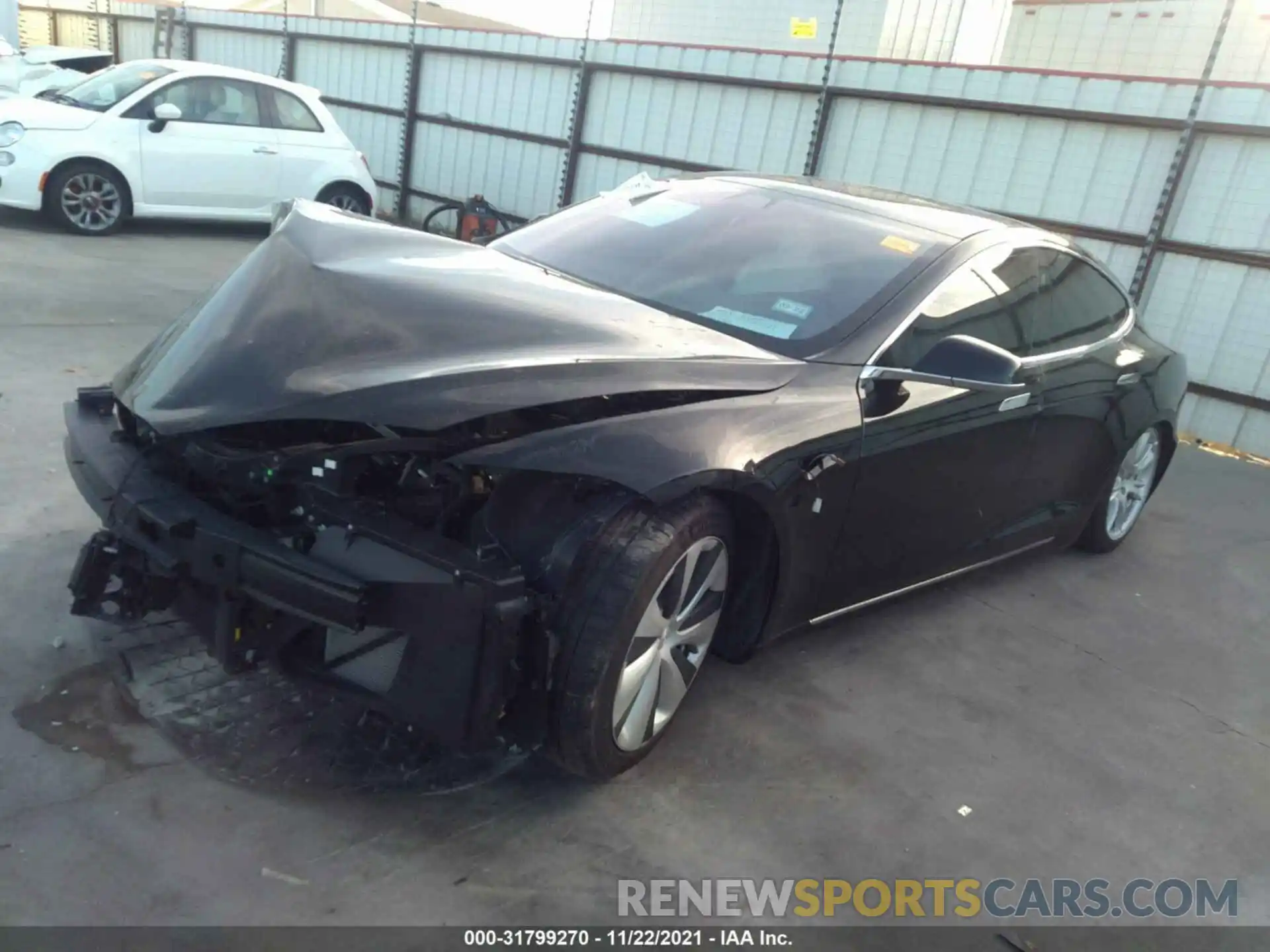 2 Photograph of a damaged car 5YJSA1E4XMF426891 TESLA MODEL S 2021