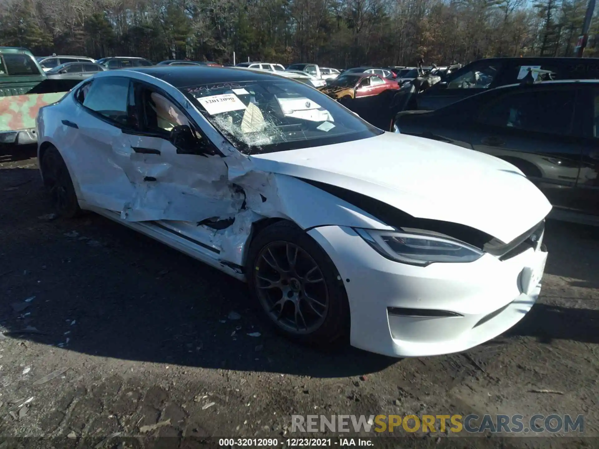 1 Photograph of a damaged car 5YJSA1E50MF440341 TESLA MODEL S 2021