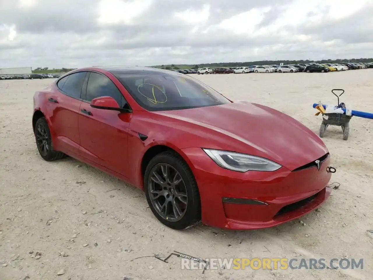 1 Photograph of a damaged car 5YJSA1E50MF440419 TESLA MODEL S 2021