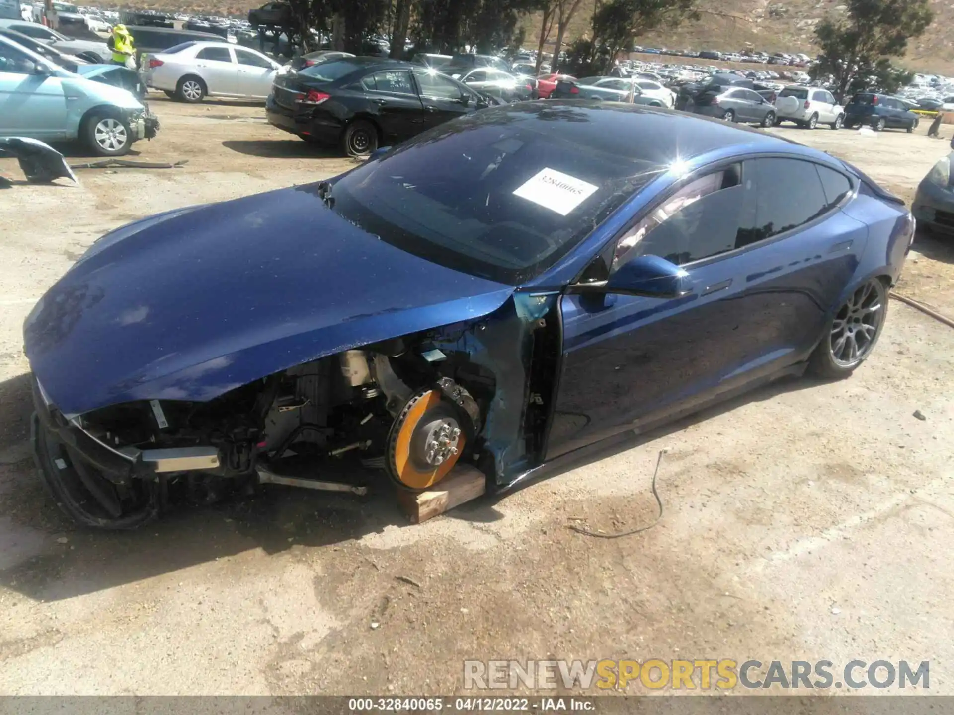 2 Photograph of a damaged car 5YJSA1E51MF428425 TESLA MODEL S 2021