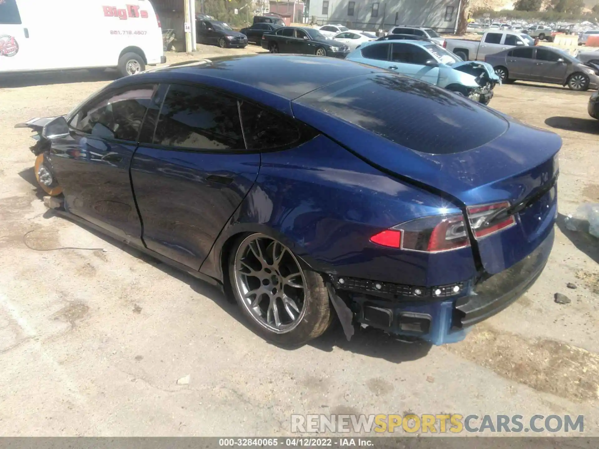 3 Photograph of a damaged car 5YJSA1E51MF428425 TESLA MODEL S 2021