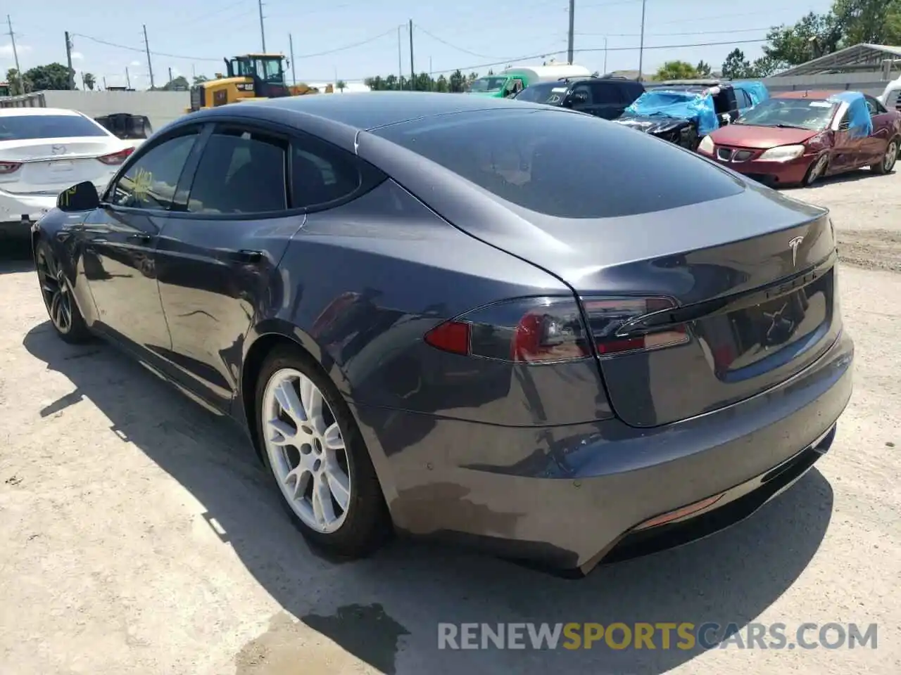 3 Photograph of a damaged car 5YJSA1E51MF430496 TESLA MODEL S 2021