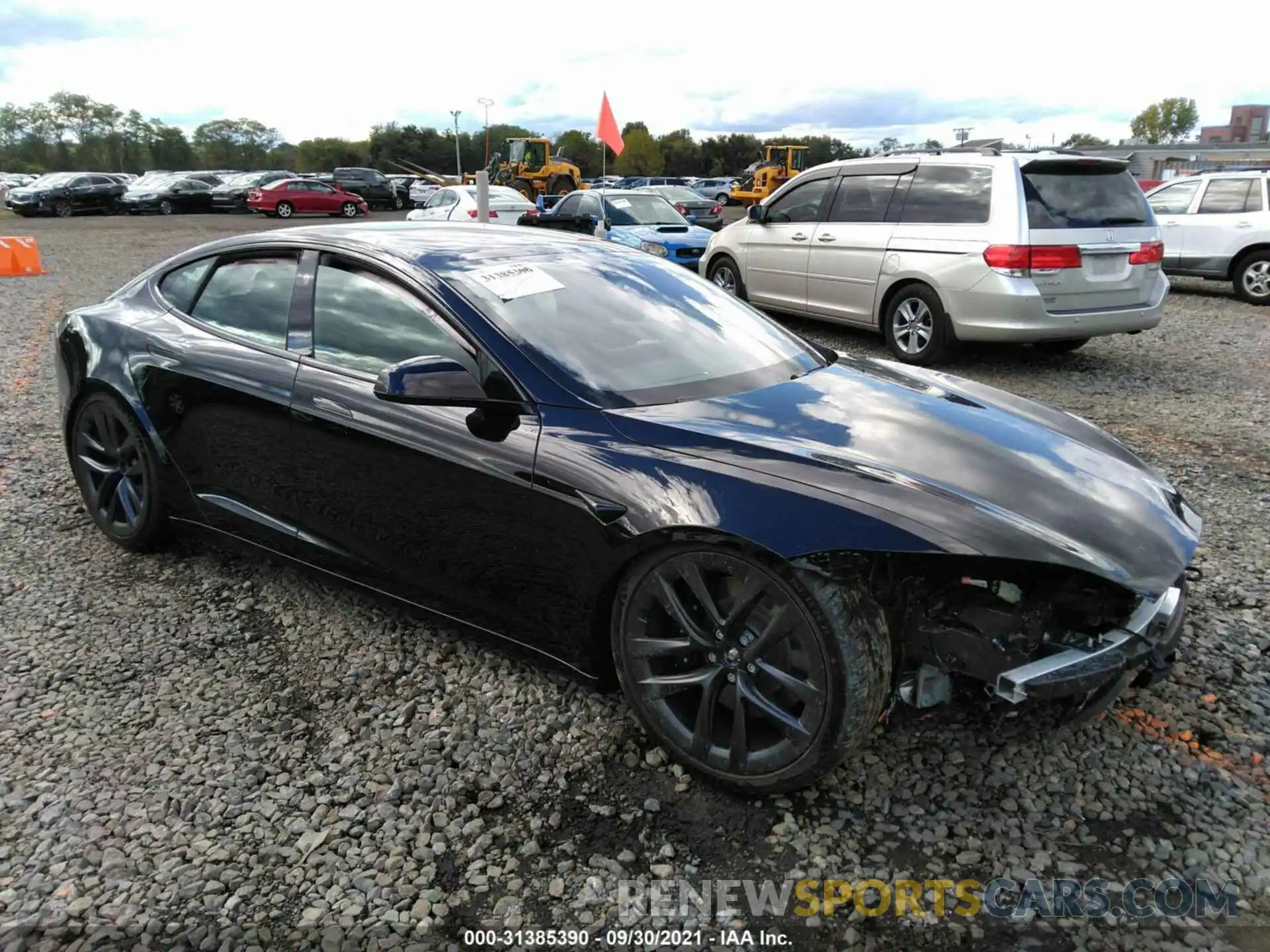 1 Photograph of a damaged car 5YJSA1E51MF436735 TESLA MODEL S 2021