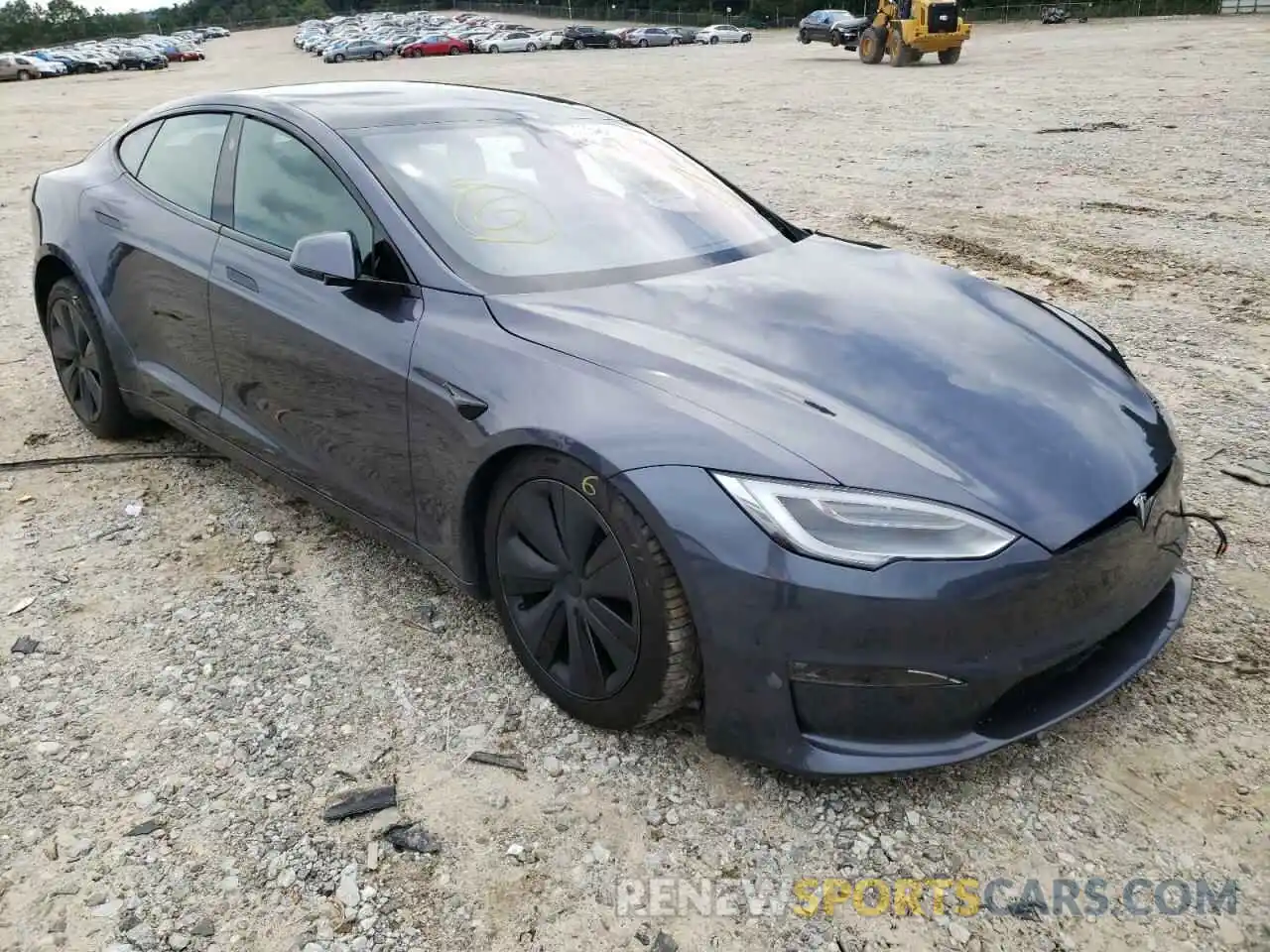 1 Photograph of a damaged car 5YJSA1E51MF440011 TESLA MODEL S 2021