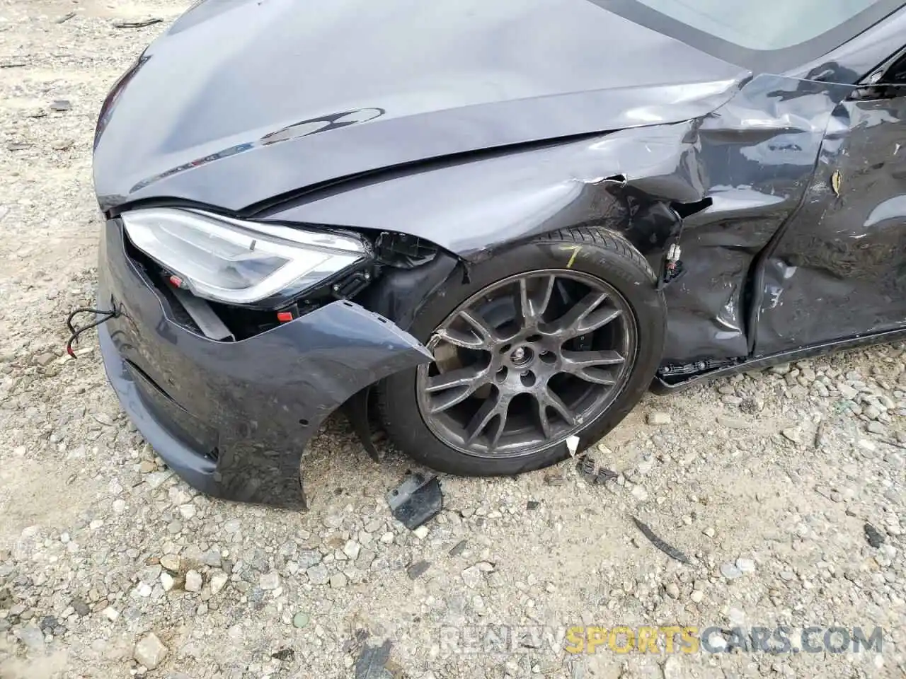 9 Photograph of a damaged car 5YJSA1E51MF440011 TESLA MODEL S 2021