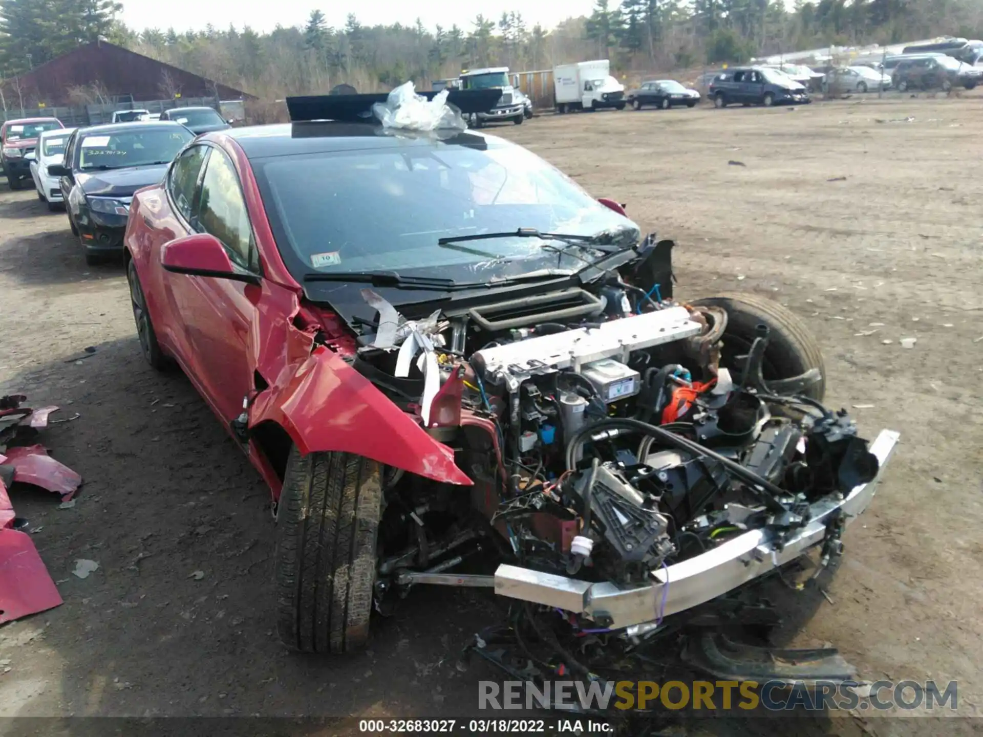 1 Photograph of a damaged car 5YJSA1E51MF440560 TESLA MODEL S 2021