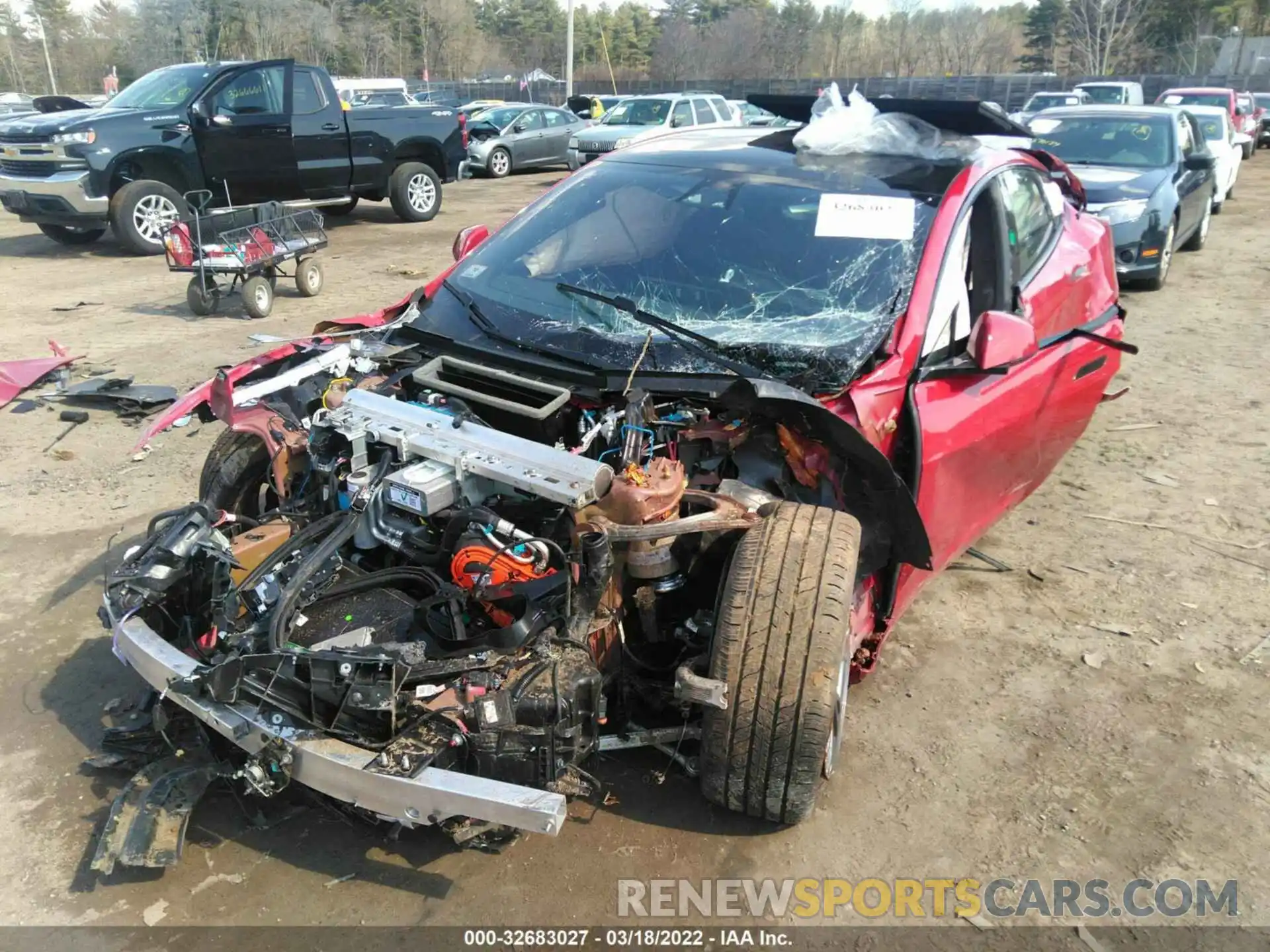 2 Photograph of a damaged car 5YJSA1E51MF440560 TESLA MODEL S 2021