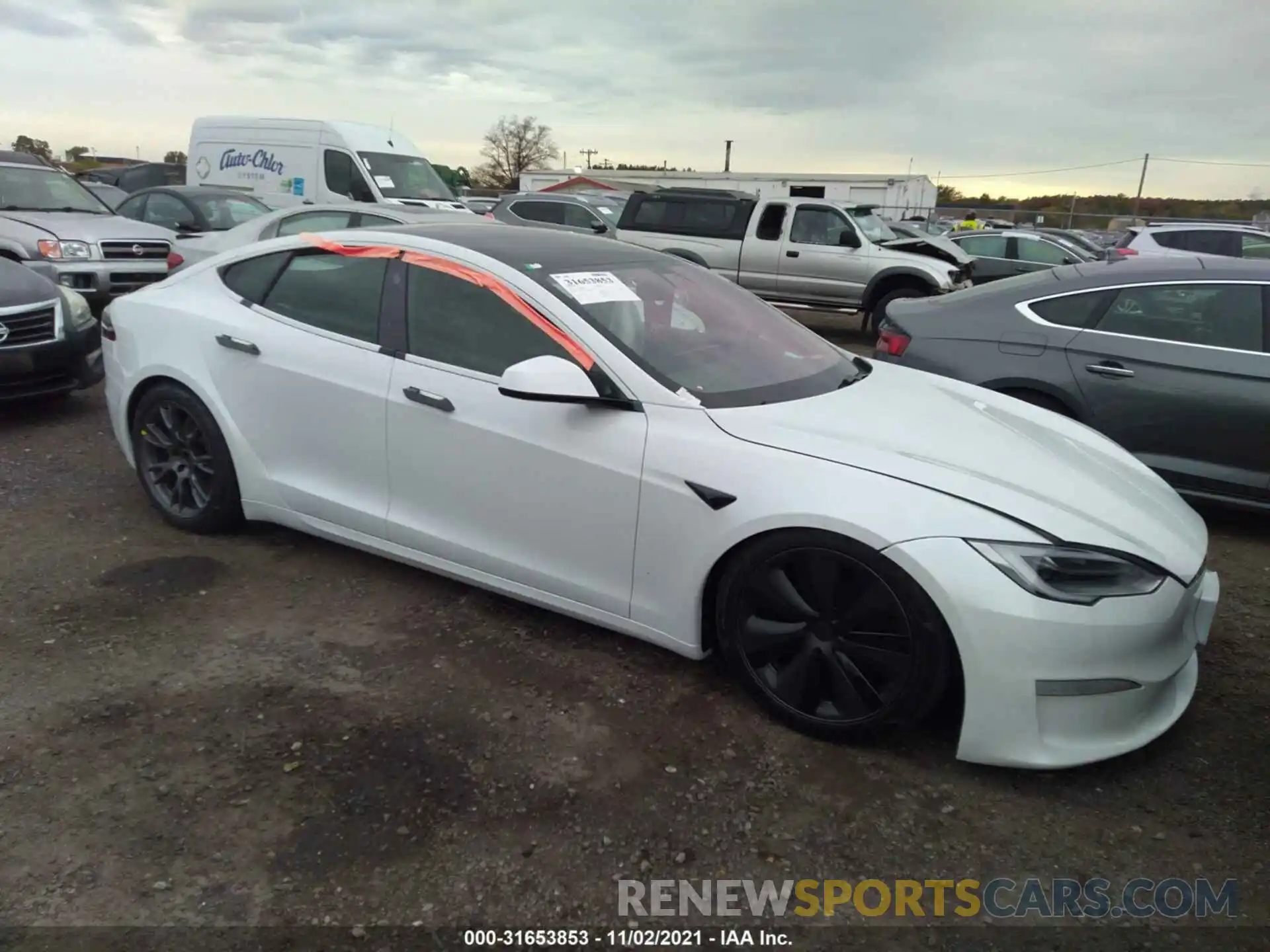 1 Photograph of a damaged car 5YJSA1E52MF439871 TESLA MODEL S 2021