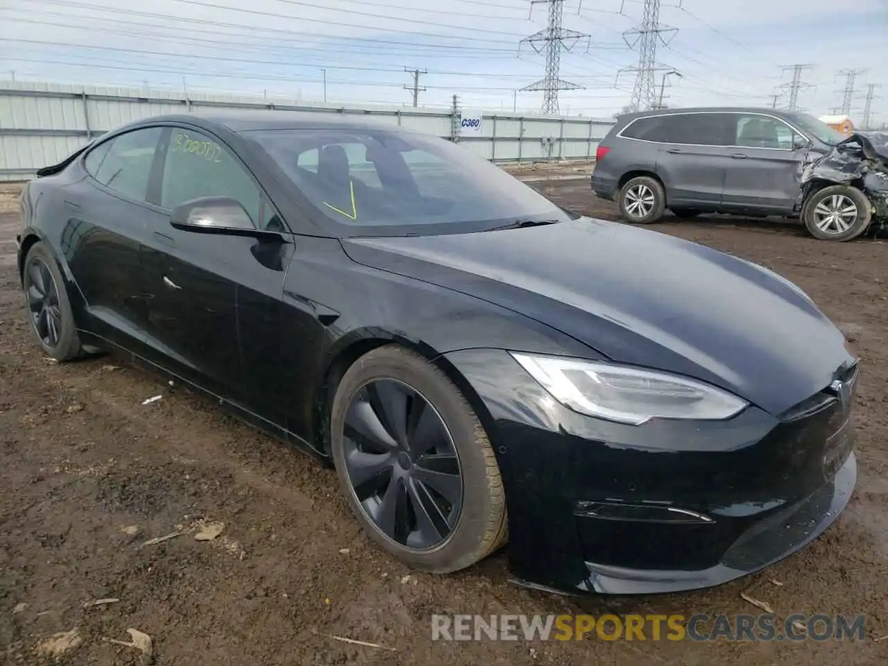 1 Photograph of a damaged car 5YJSA1E52MF441054 TESLA MODEL S 2021