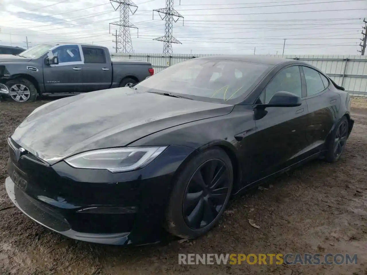 2 Photograph of a damaged car 5YJSA1E52MF441054 TESLA MODEL S 2021