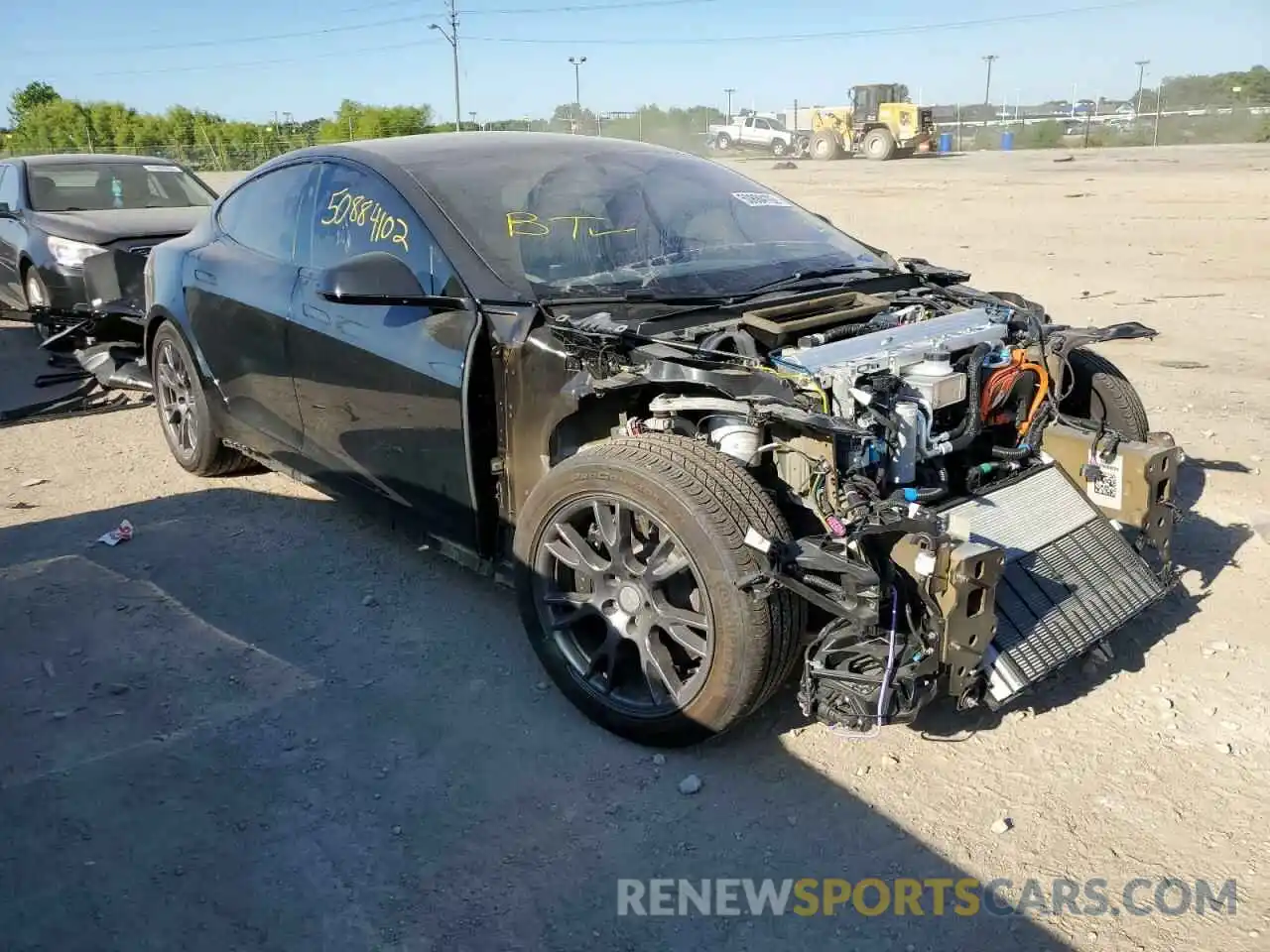 1 Photograph of a damaged car 5YJSA1E52MF443239 TESLA MODEL S 2021