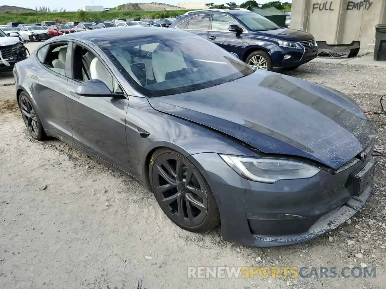 1 Photograph of a damaged car 5YJSA1E52MF451387 TESLA MODEL S 2021