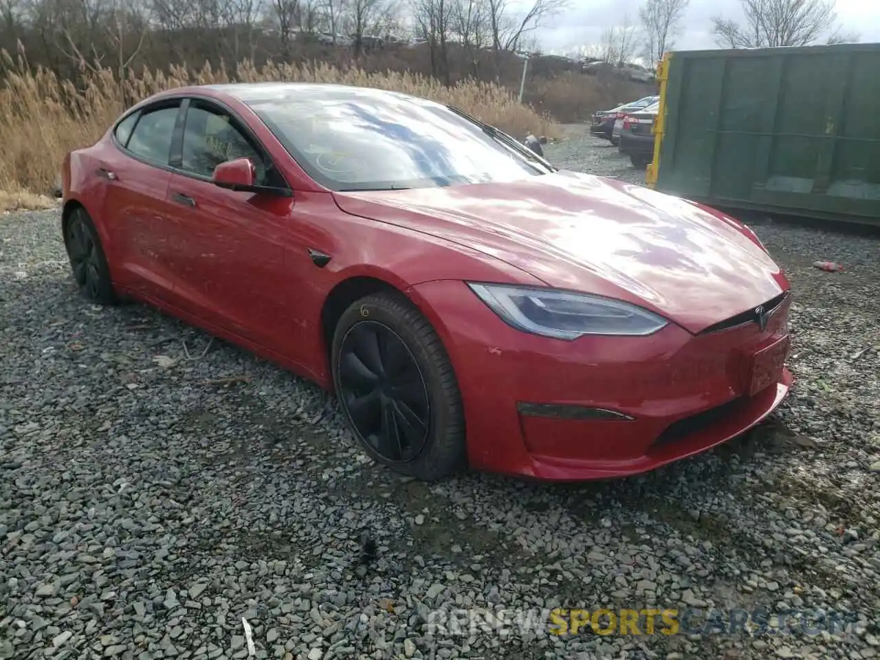 1 Photograph of a damaged car 5YJSA1E53MF440219 TESLA MODEL S 2021