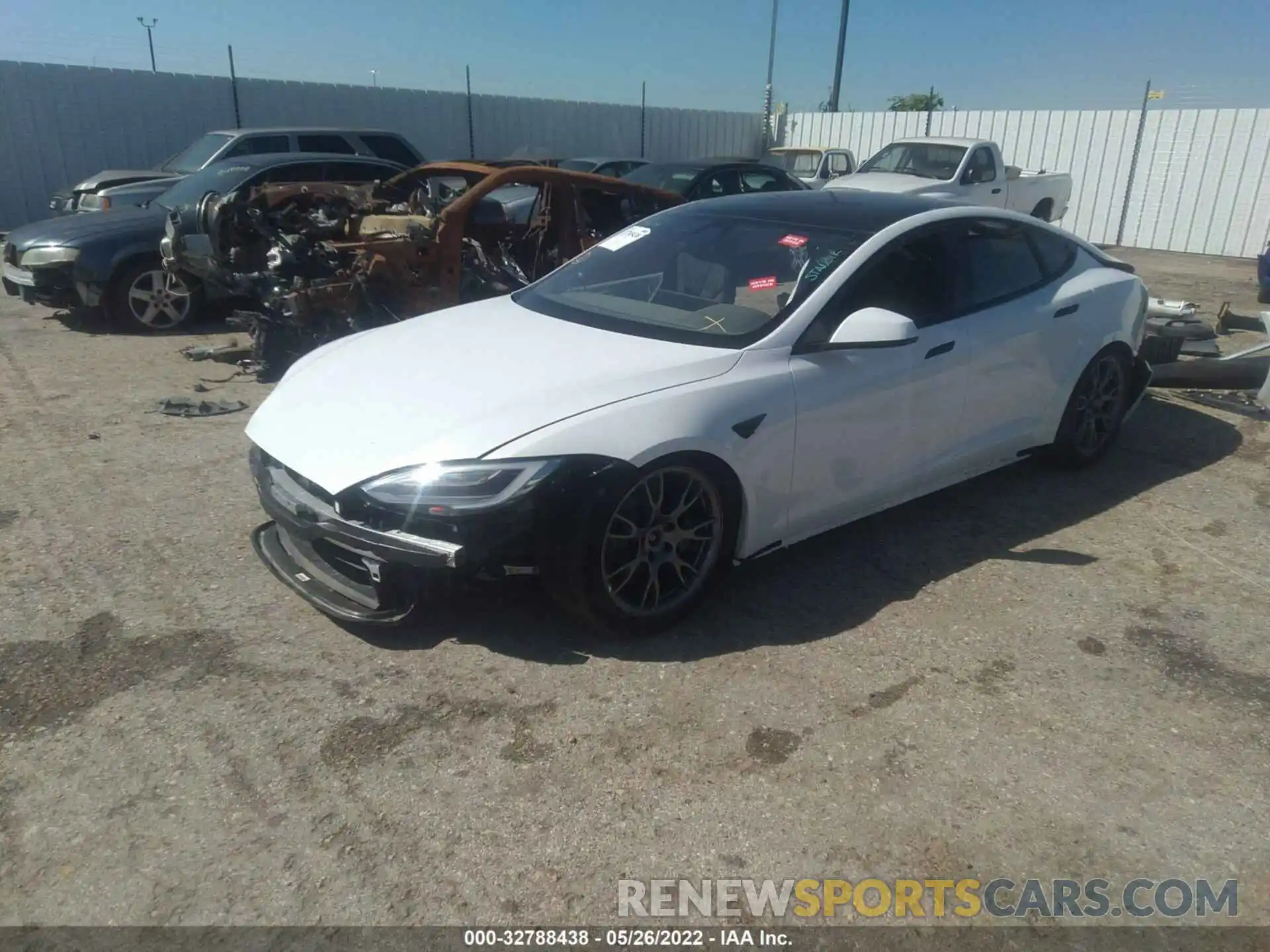 2 Photograph of a damaged car 5YJSA1E53MF453598 TESLA MODEL S 2021