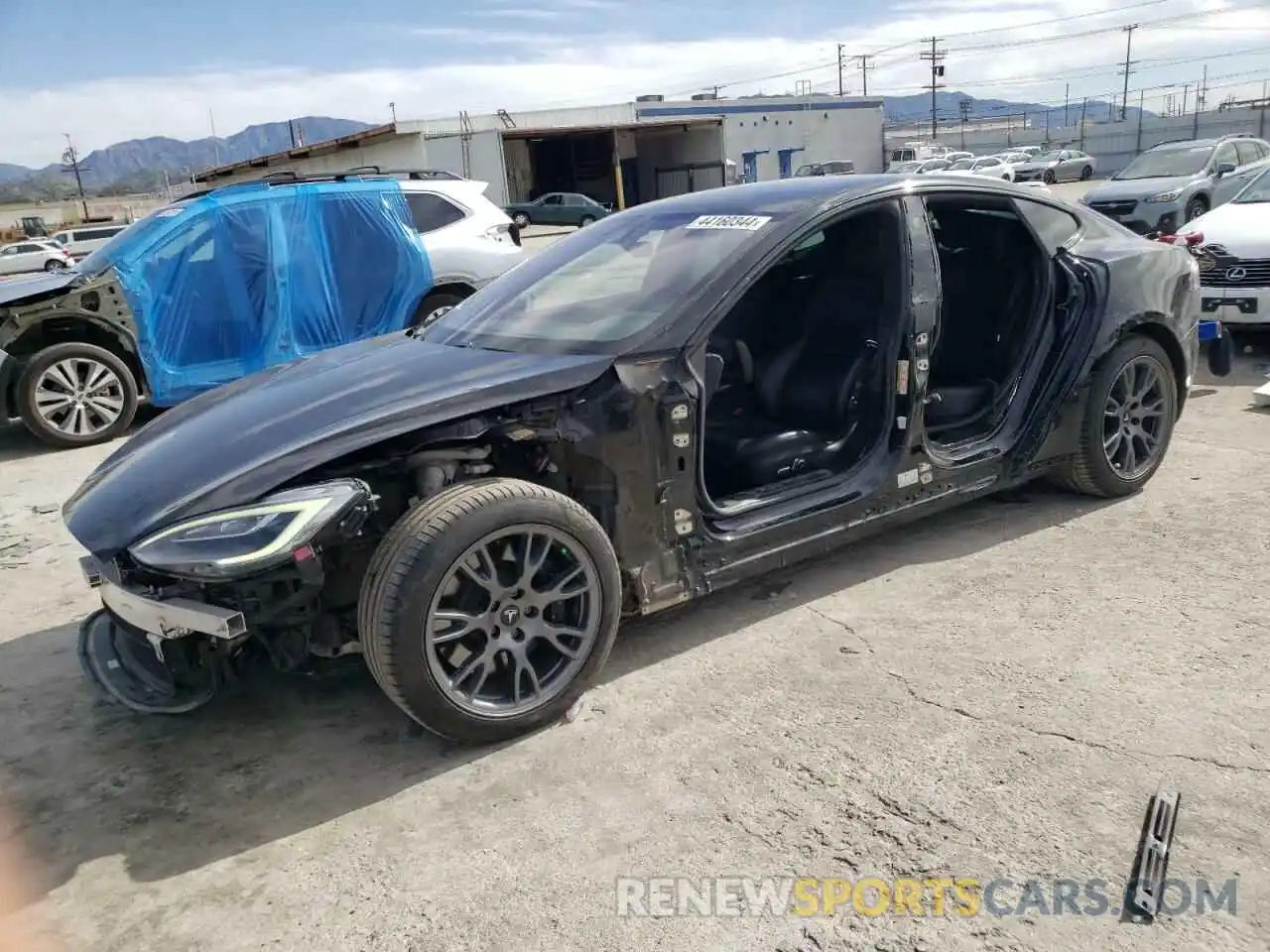 1 Photograph of a damaged car 5YJSA1E54MF430105 TESLA MODEL S 2021