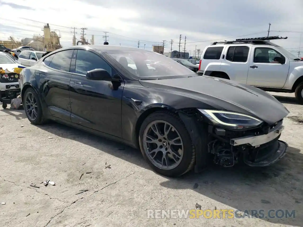 4 Фотография поврежденного автомобиля 5YJSA1E54MF430105 TESLA MODEL S 2021