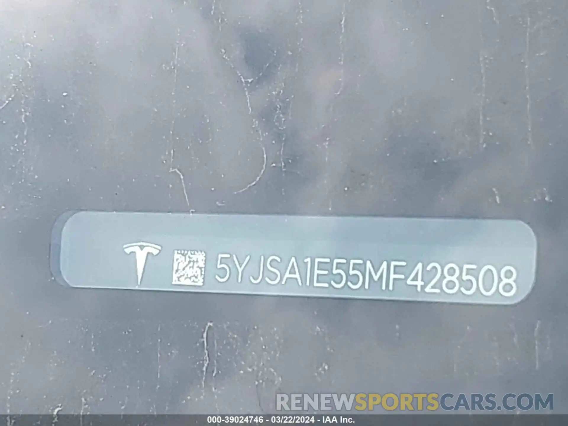 9 Photograph of a damaged car 5YJSA1E55MF428508 TESLA MODEL S 2021