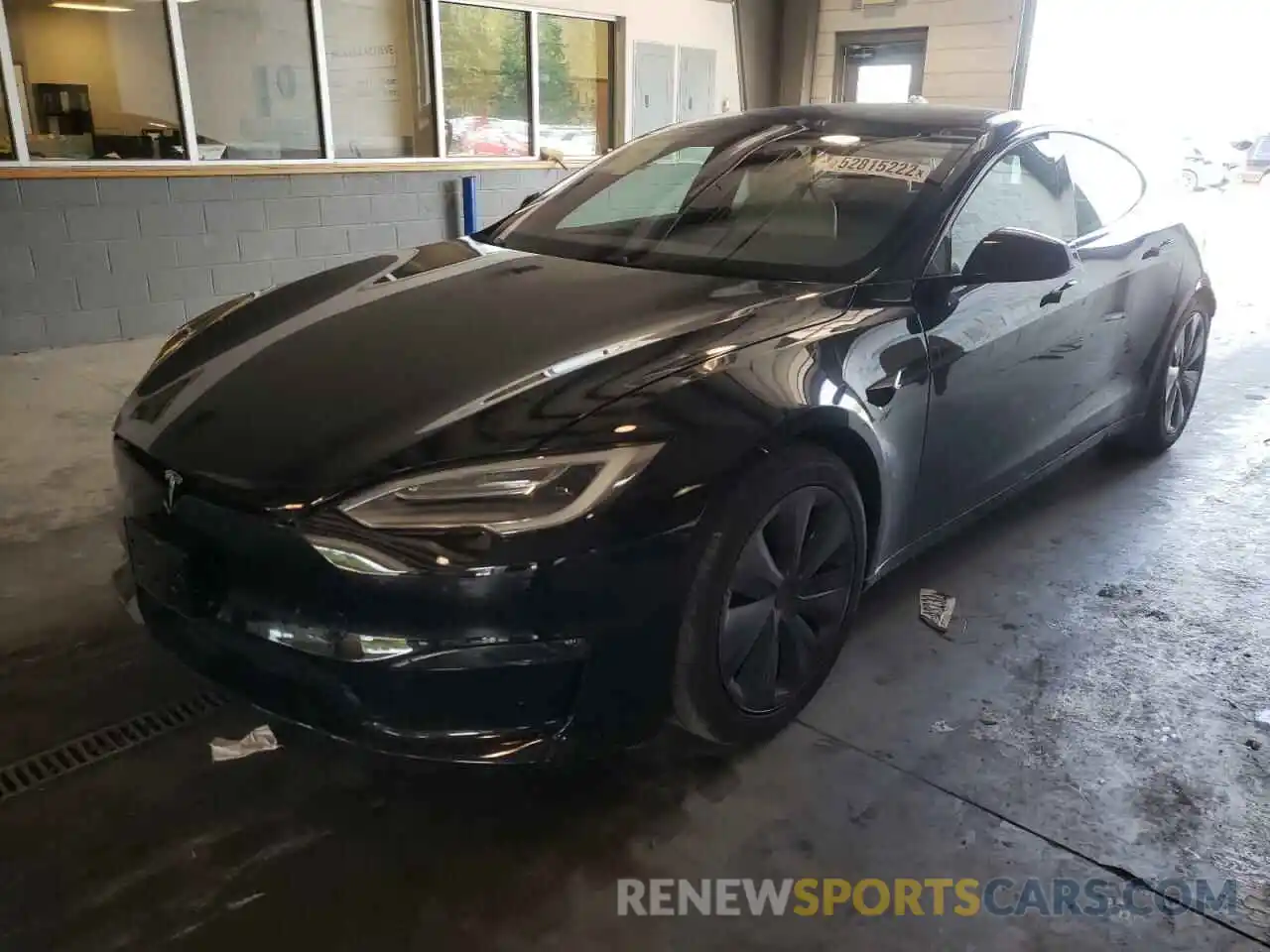 2 Photograph of a damaged car 5YJSA1E55MF441999 TESLA MODEL S 2021