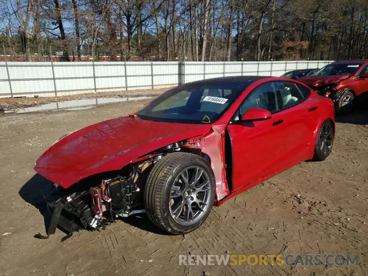 2 Photograph of a damaged car 5YJSA1E55MF451528 TESLA MODEL S 2021