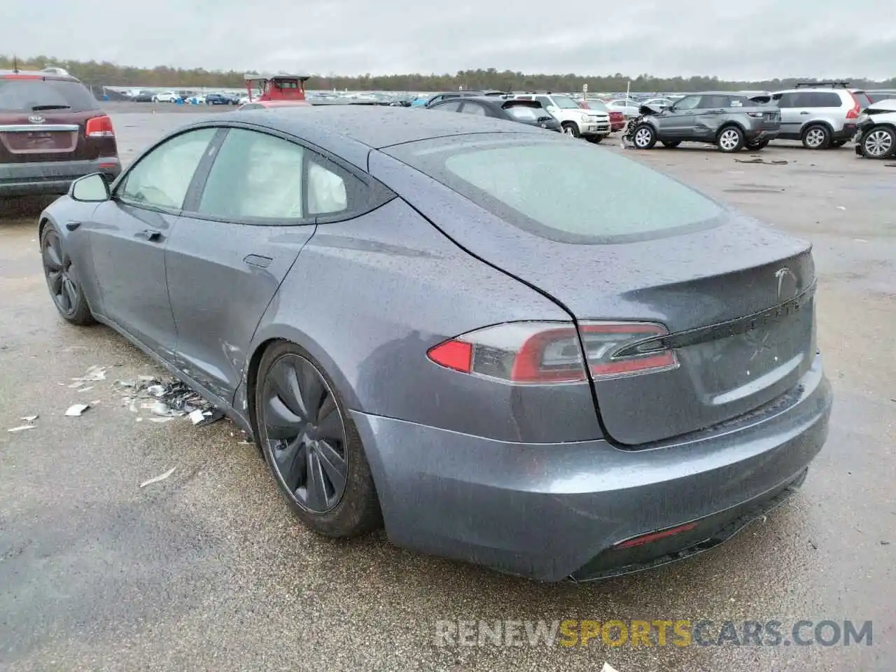 3 Photograph of a damaged car 5YJSA1E55MF454607 TESLA MODEL S 2021