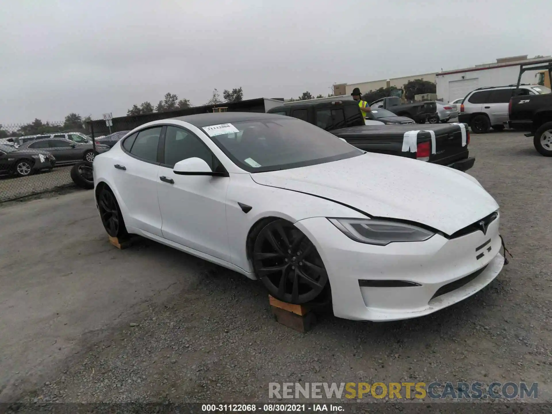 1 Photograph of a damaged car 5YJSA1E56MF436116 TESLA MODEL S 2021