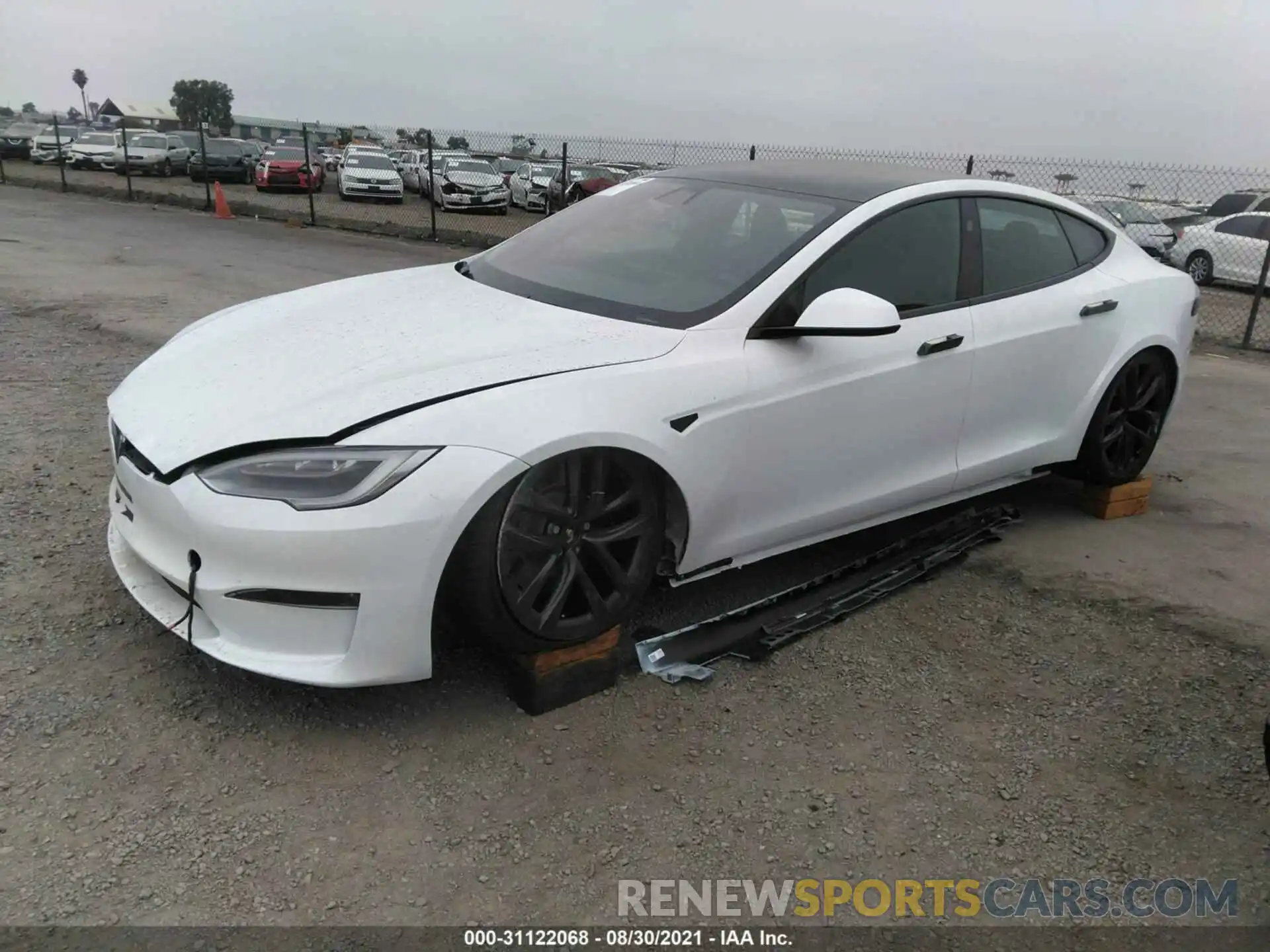 2 Photograph of a damaged car 5YJSA1E56MF436116 TESLA MODEL S 2021