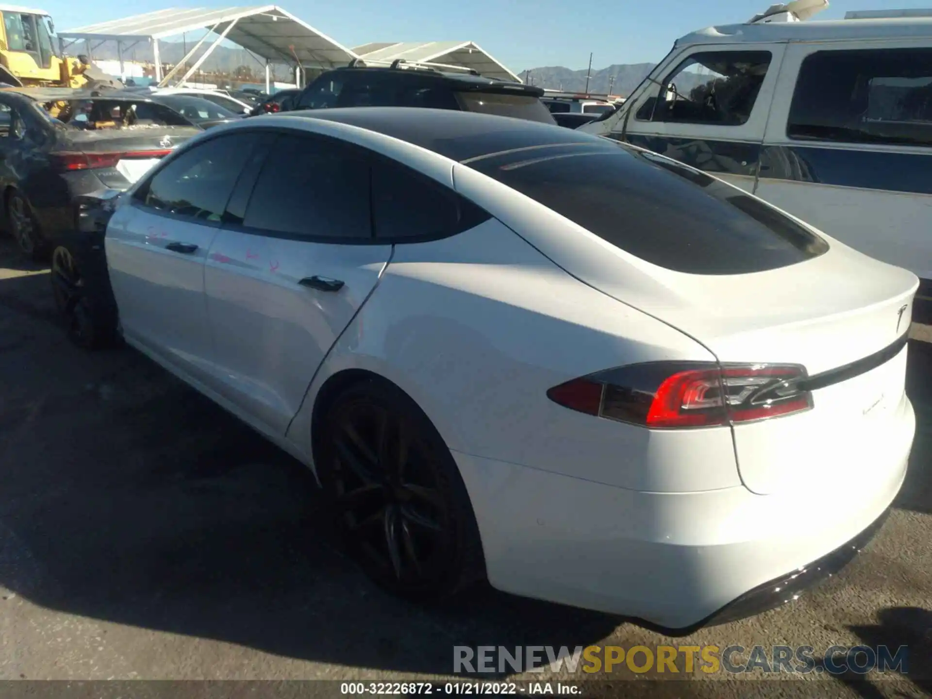 3 Photograph of a damaged car 5YJSA1E56MF436603 TESLA MODEL S 2021