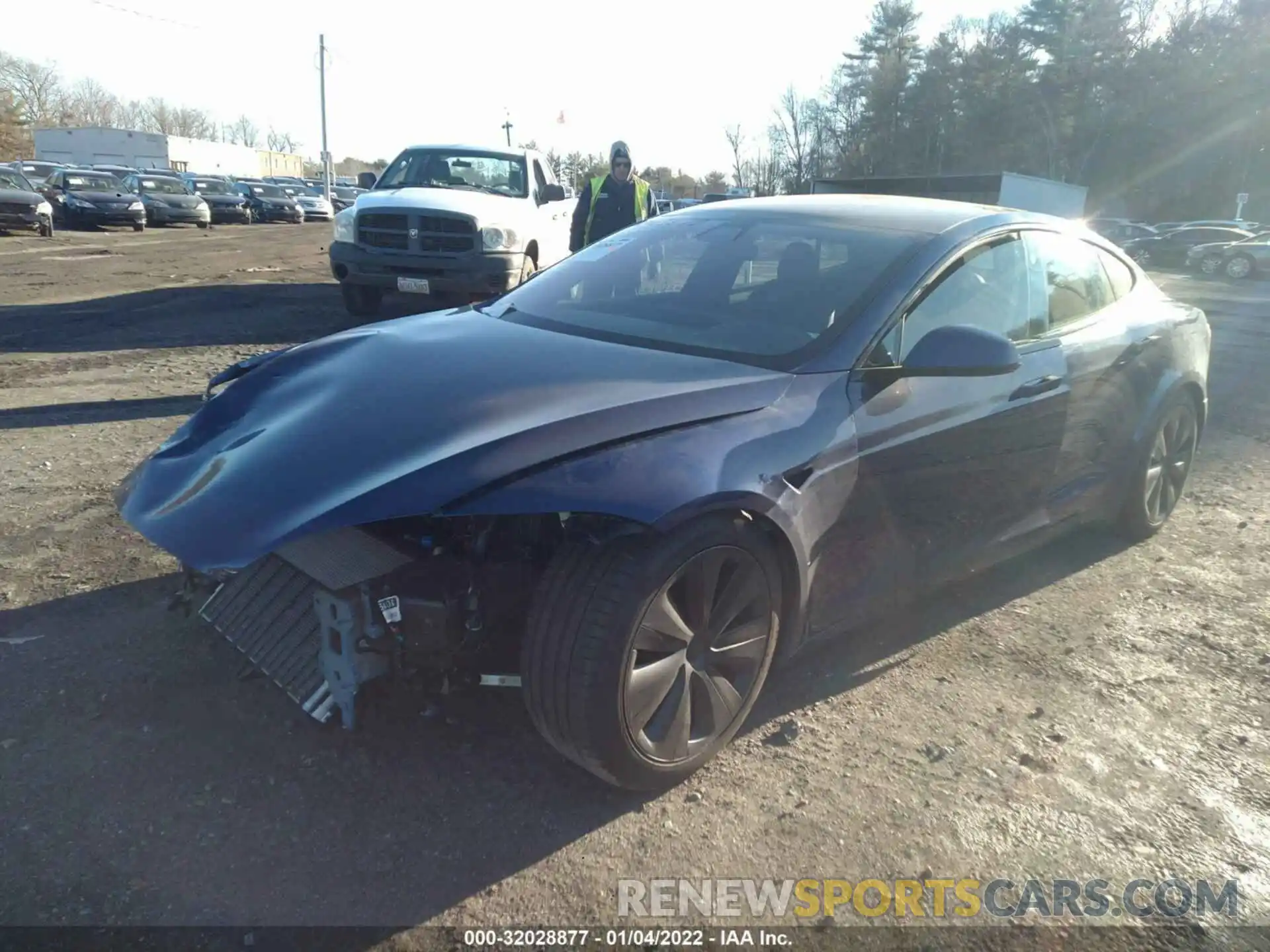 2 Photograph of a damaged car 5YJSA1E56MF439825 TESLA MODEL S 2021