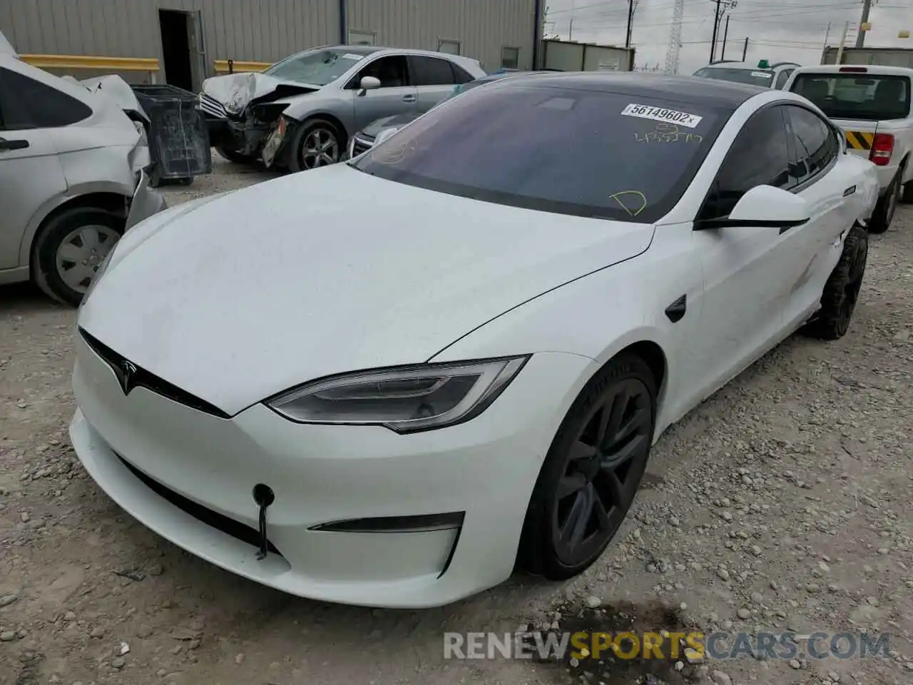 2 Photograph of a damaged car 5YJSA1E57MF432270 TESLA MODEL S 2021