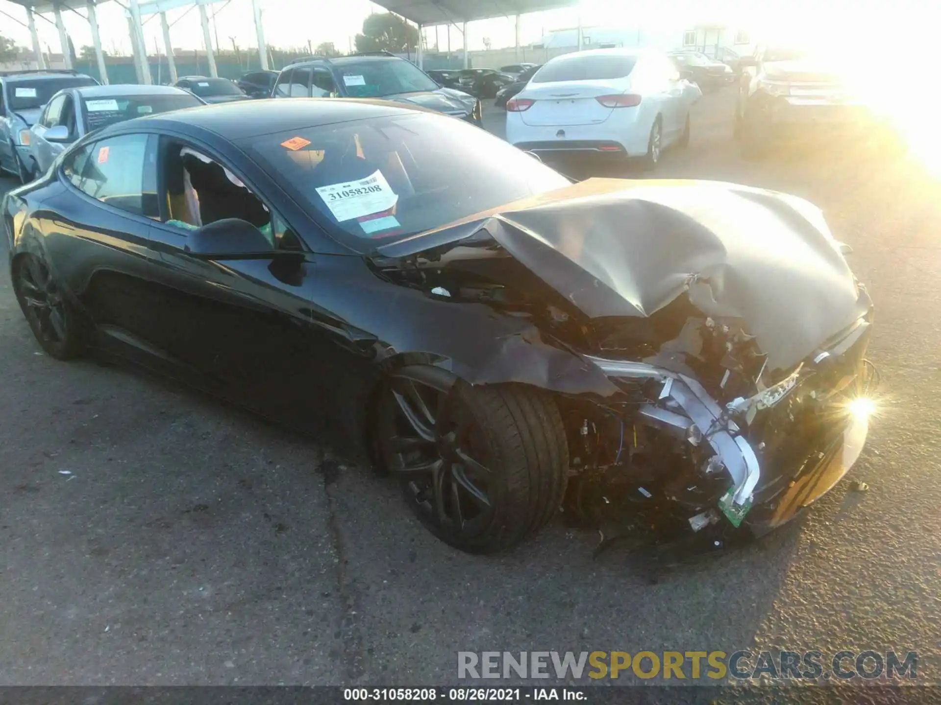 1 Photograph of a damaged car 5YJSA1E57MF436187 TESLA MODEL S 2021