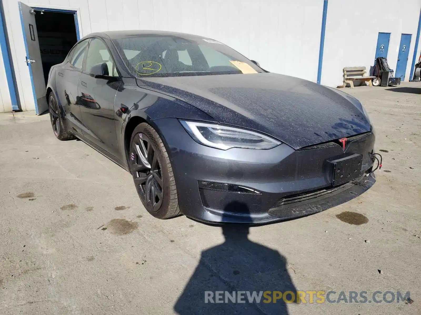 1 Photograph of a damaged car 5YJSA1E58MF436084 TESLA MODEL S 2021