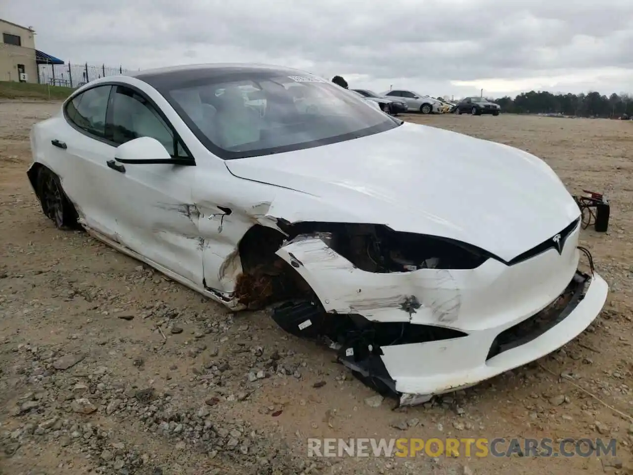 1 Photograph of a damaged car 5YJSA1E58MF452625 TESLA MODEL S 2021