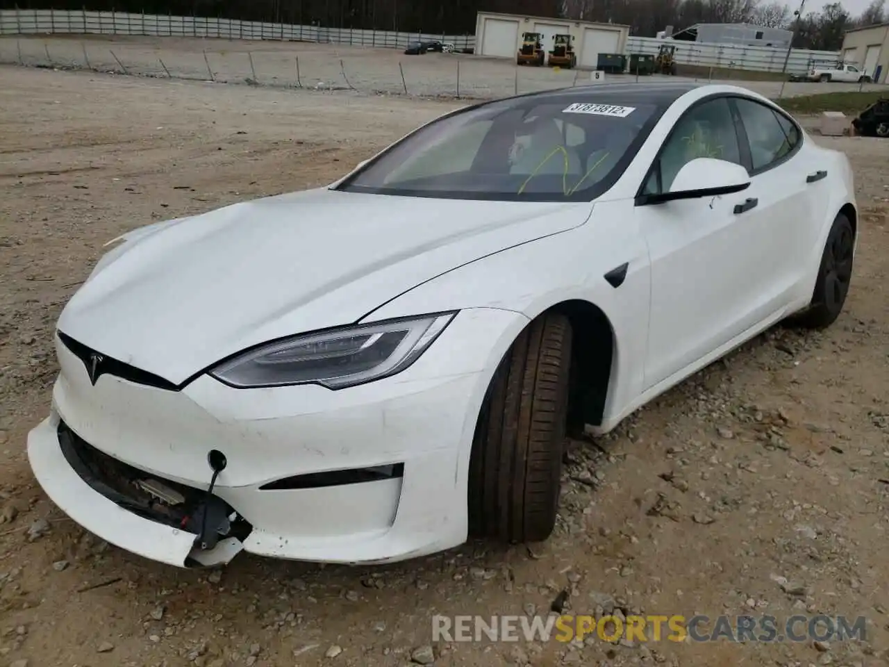 2 Photograph of a damaged car 5YJSA1E58MF452625 TESLA MODEL S 2021