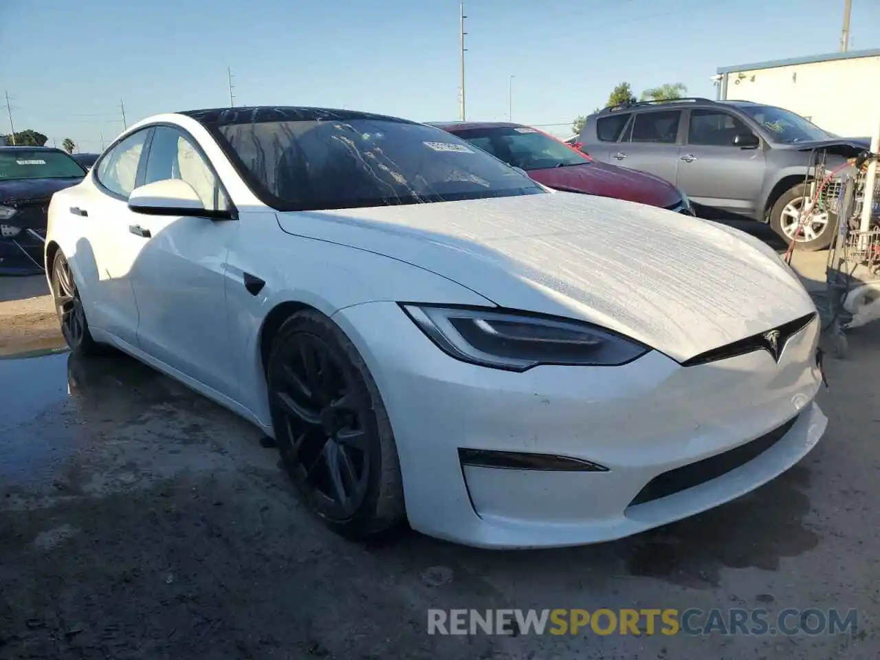 1 Photograph of a damaged car 5YJSA1E59MF434747 TESLA MODEL S 2021