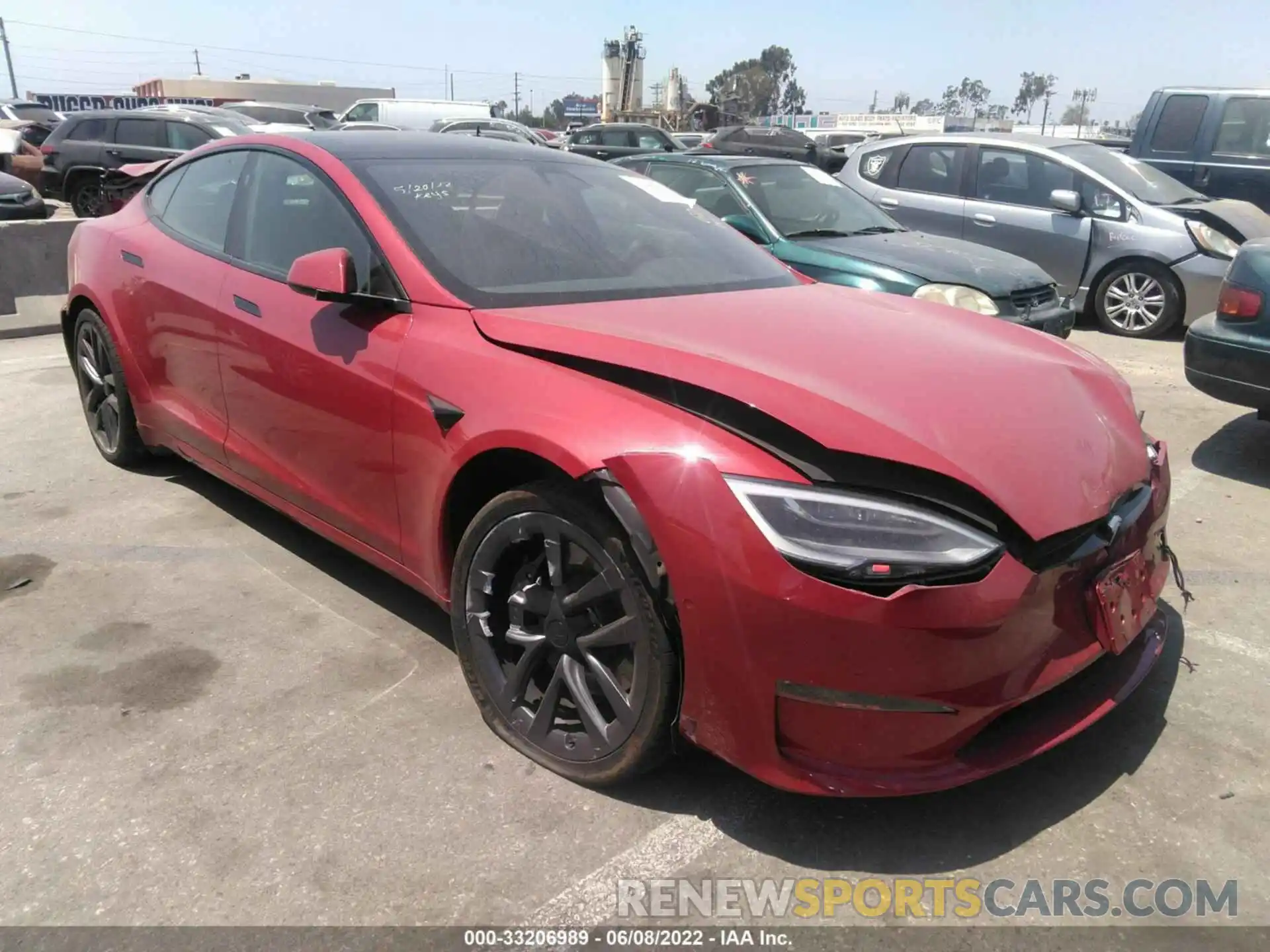 1 Photograph of a damaged car 5YJSA1E59MF439558 TESLA MODEL S 2021