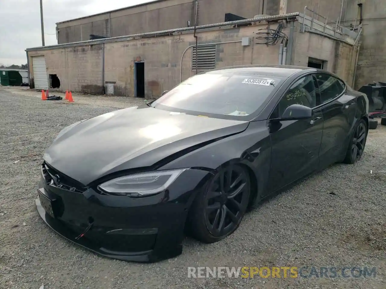 2 Photograph of a damaged car 5YJSA1E59MF439561 TESLA MODEL S 2021