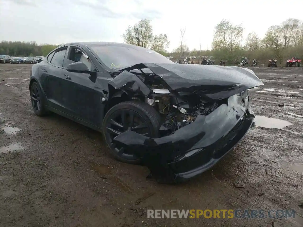 1 Photograph of a damaged car 5YJSA1E59MF451919 TESLA MODEL S 2021