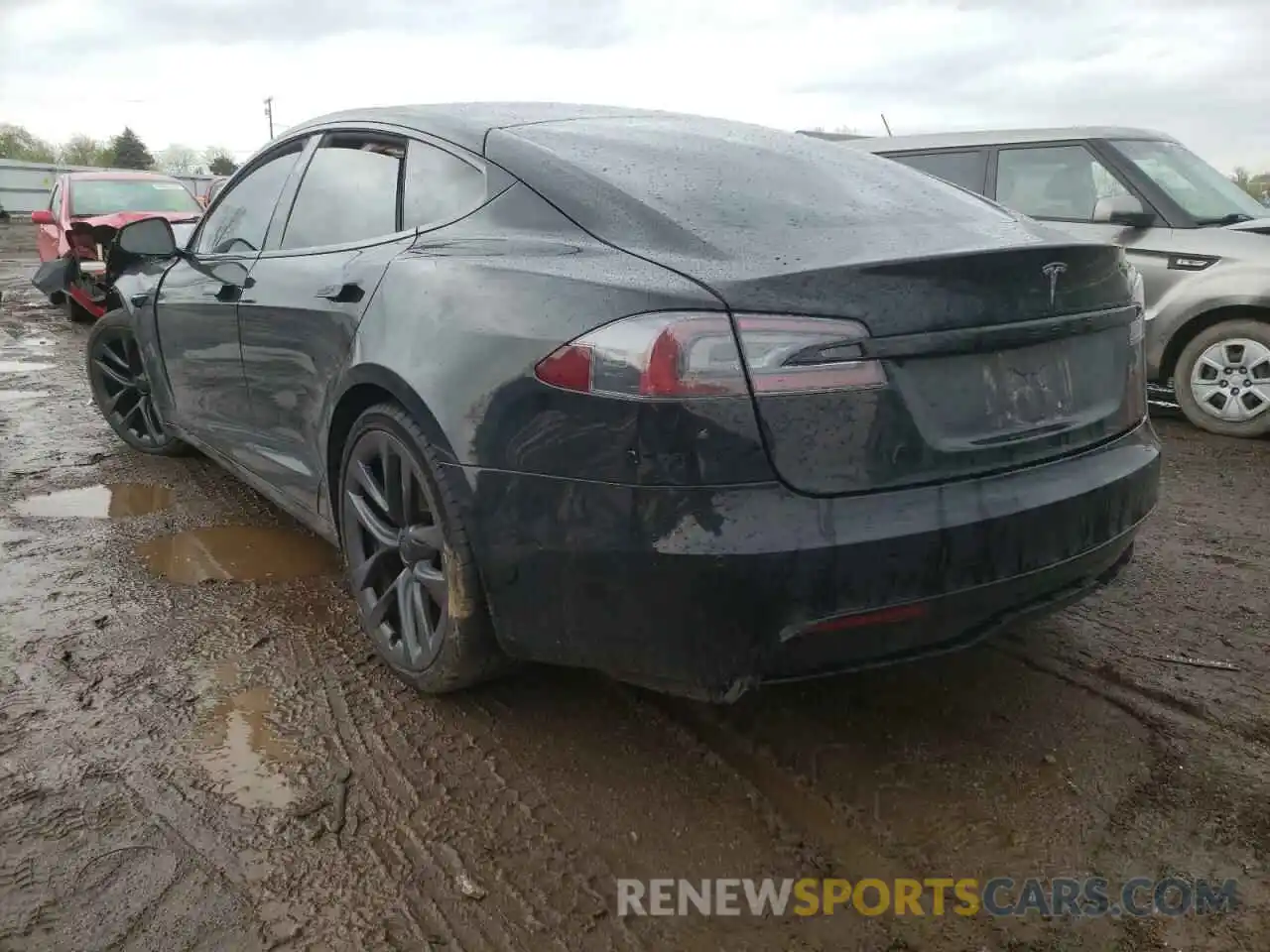 3 Photograph of a damaged car 5YJSA1E59MF451919 TESLA MODEL S 2021