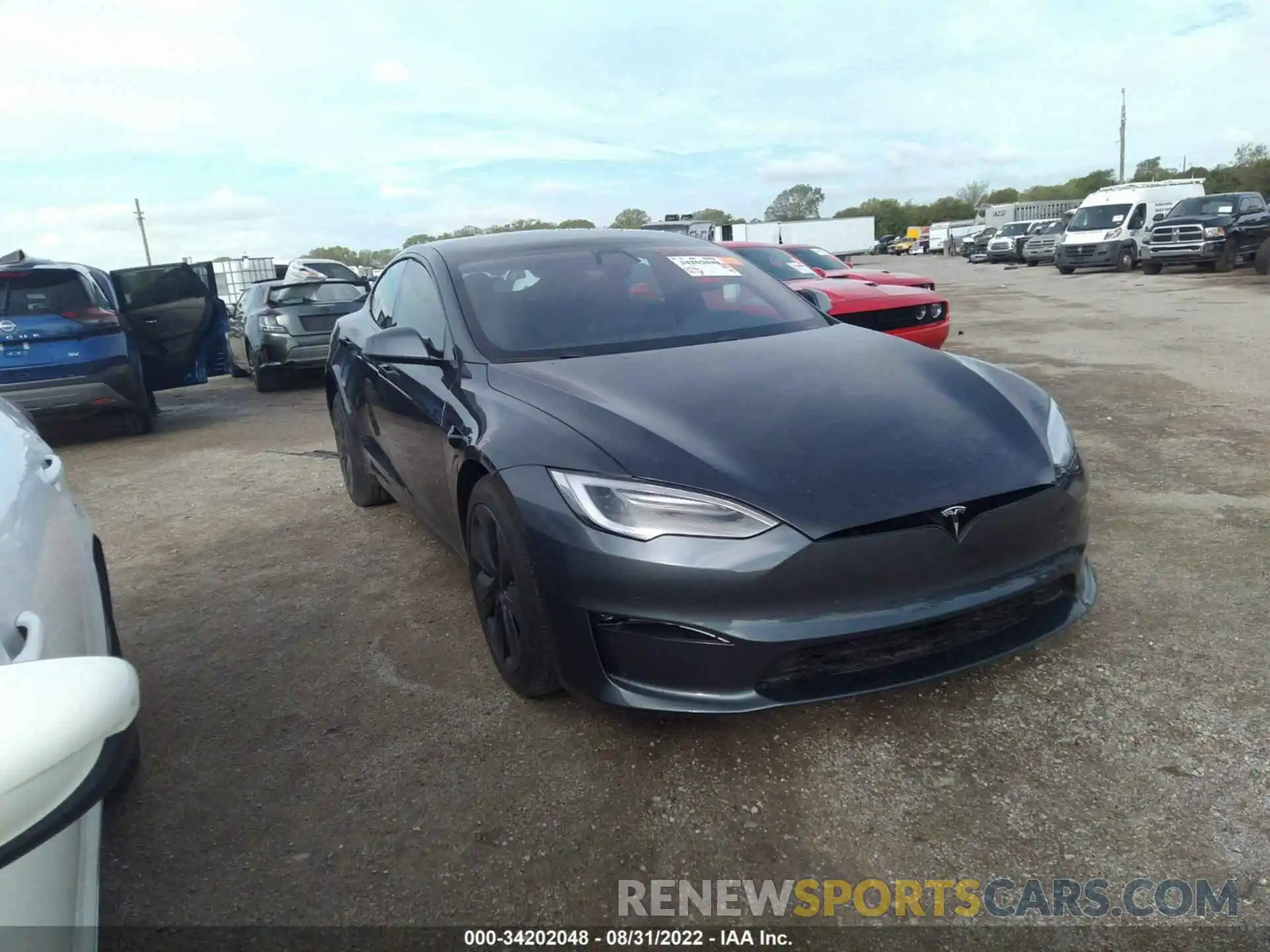 1 Photograph of a damaged car 5YJSA1E59MF455453 TESLA MODEL S 2021