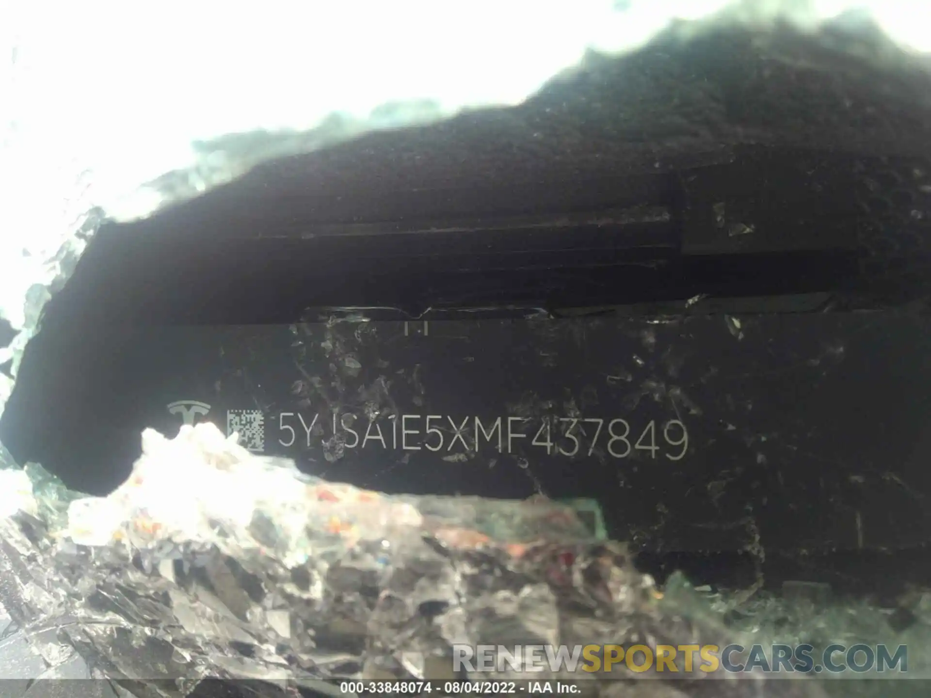 9 Photograph of a damaged car 5YJSA1E5XMF437849 TESLA MODEL S 2021